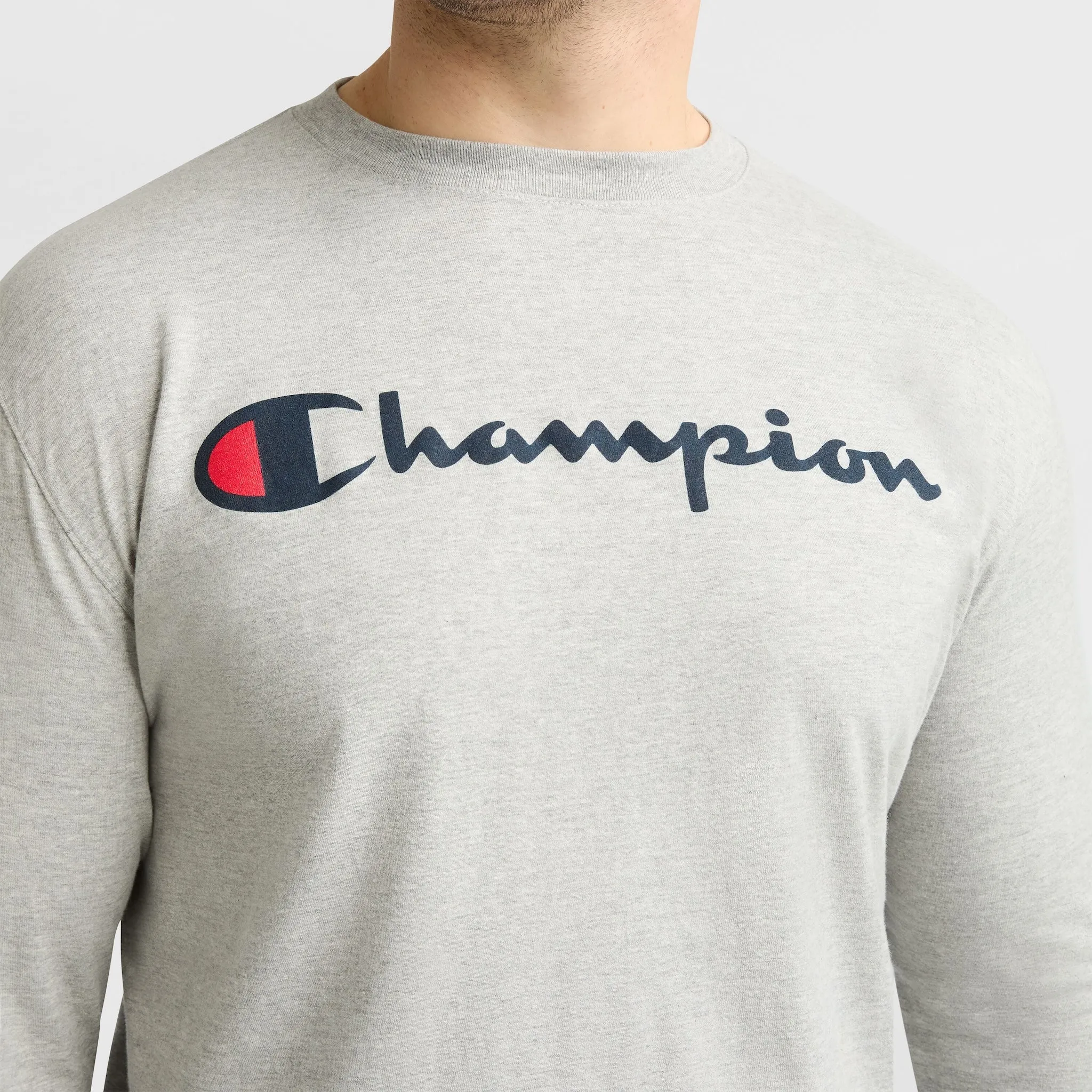 Classic Graphic Long-Sleeve T-Shirt, Script Logo - Big & Tall Urban Street Style