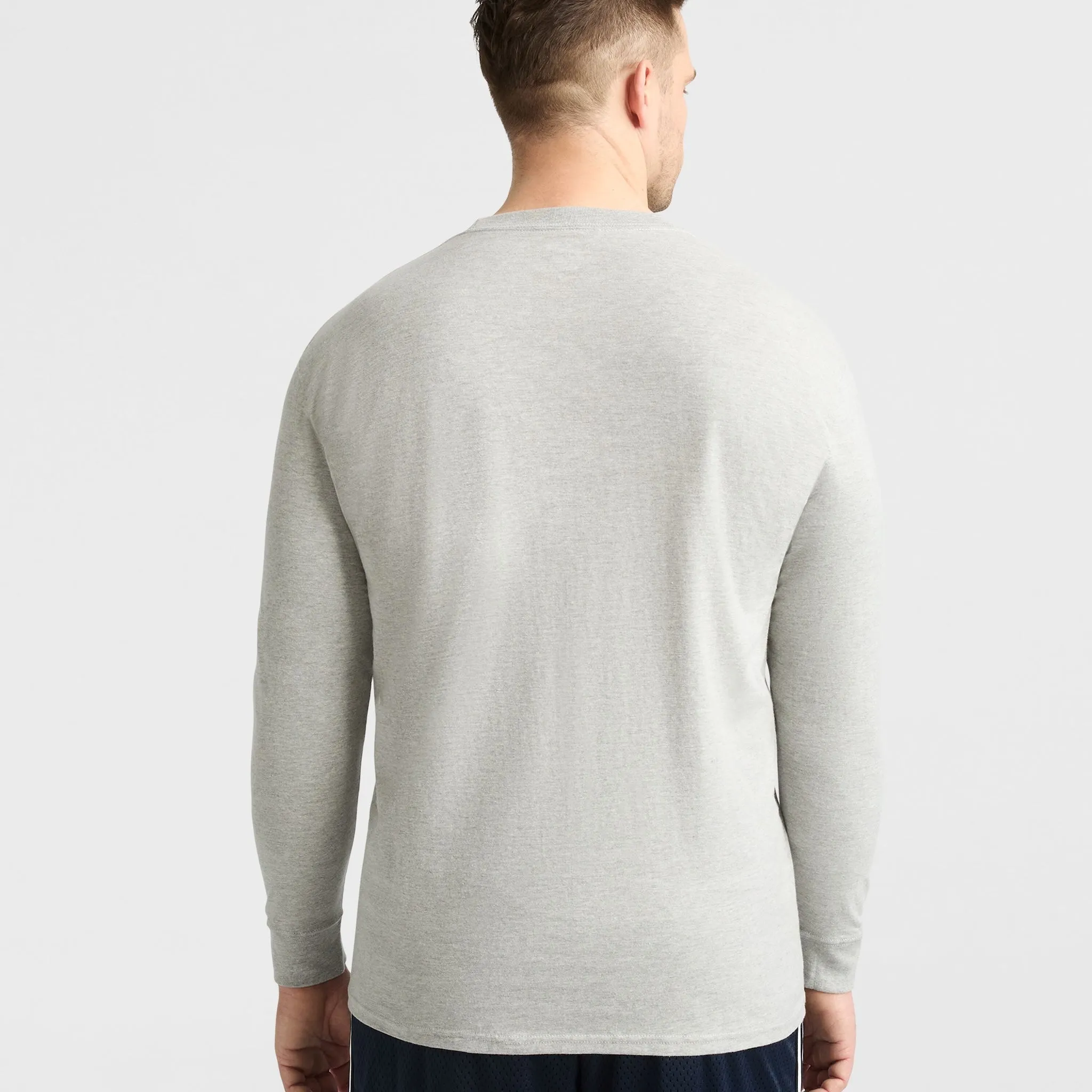 Classic Graphic Long-Sleeve T-Shirt, Script Logo - Big & Tall Urban Street Style