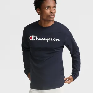 Classic Graphic Long-Sleeve T-Shirt, Script Logo Urban Street Style