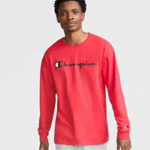 Classic Graphic Long-Sleeve T-Shirt, Script Logo Urban Street Style