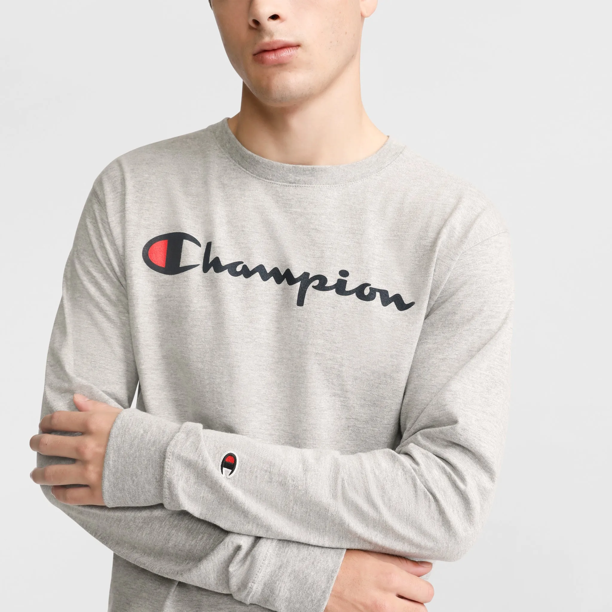 Classic Graphic Long-Sleeve T-Shirt, Script Logo Urban Street Style