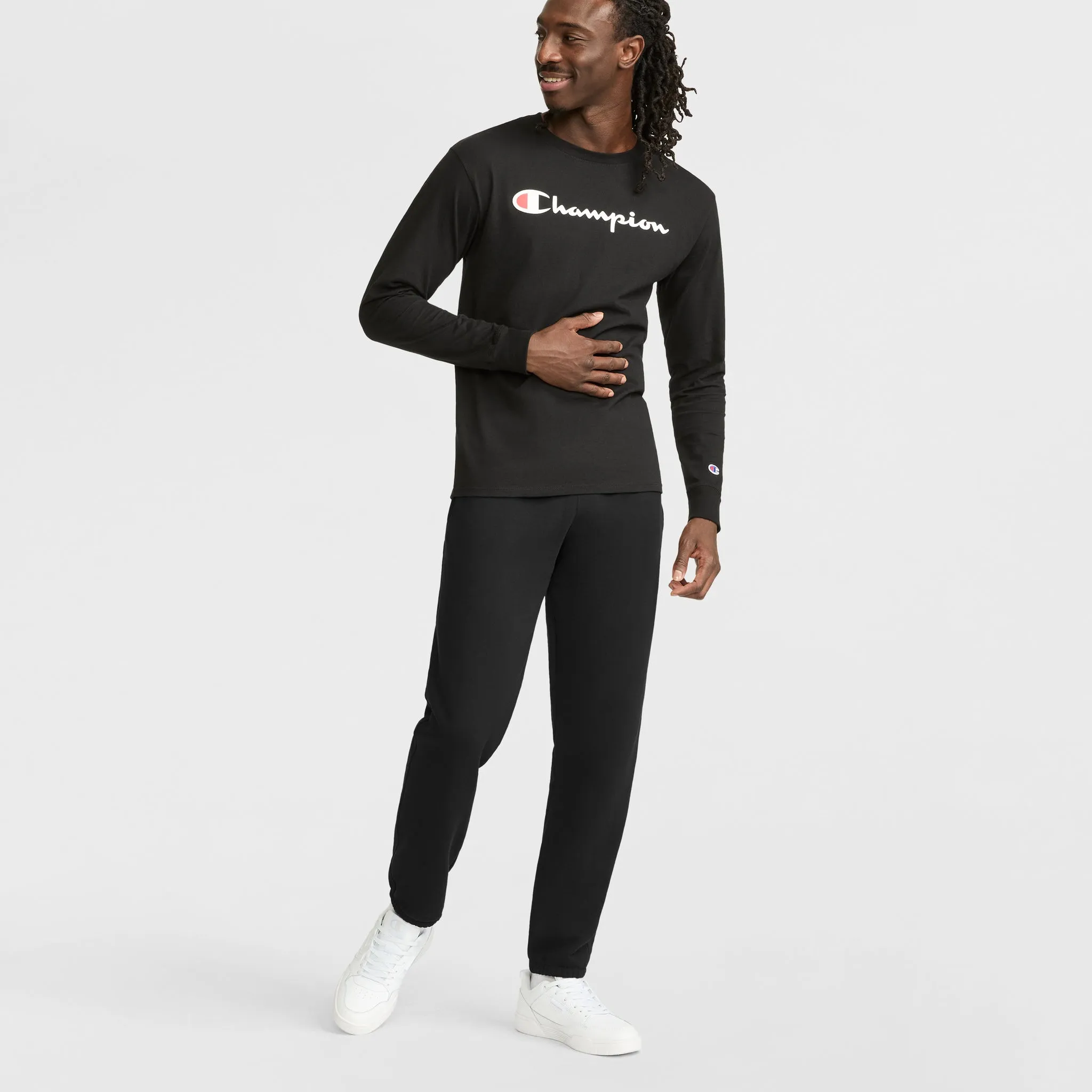 Classic Graphic Long-Sleeve T-Shirt, Script Logo Urban Street Style