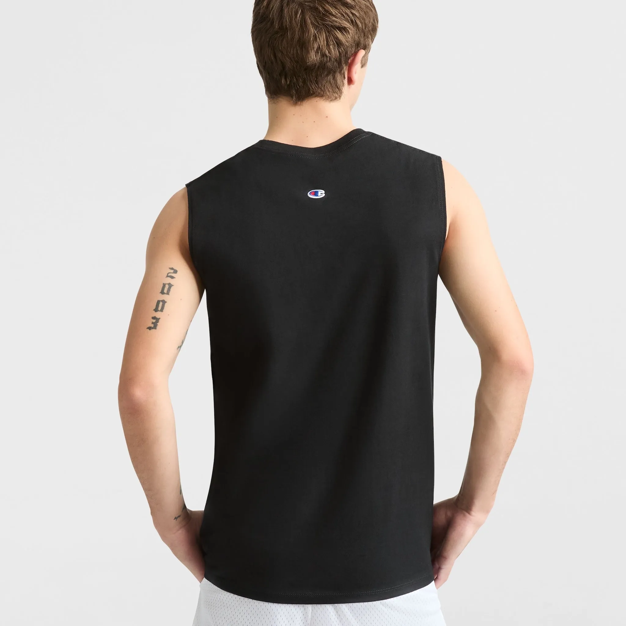 Classic Graphic Muscle Tank, USA Flag Script Urban Street Style