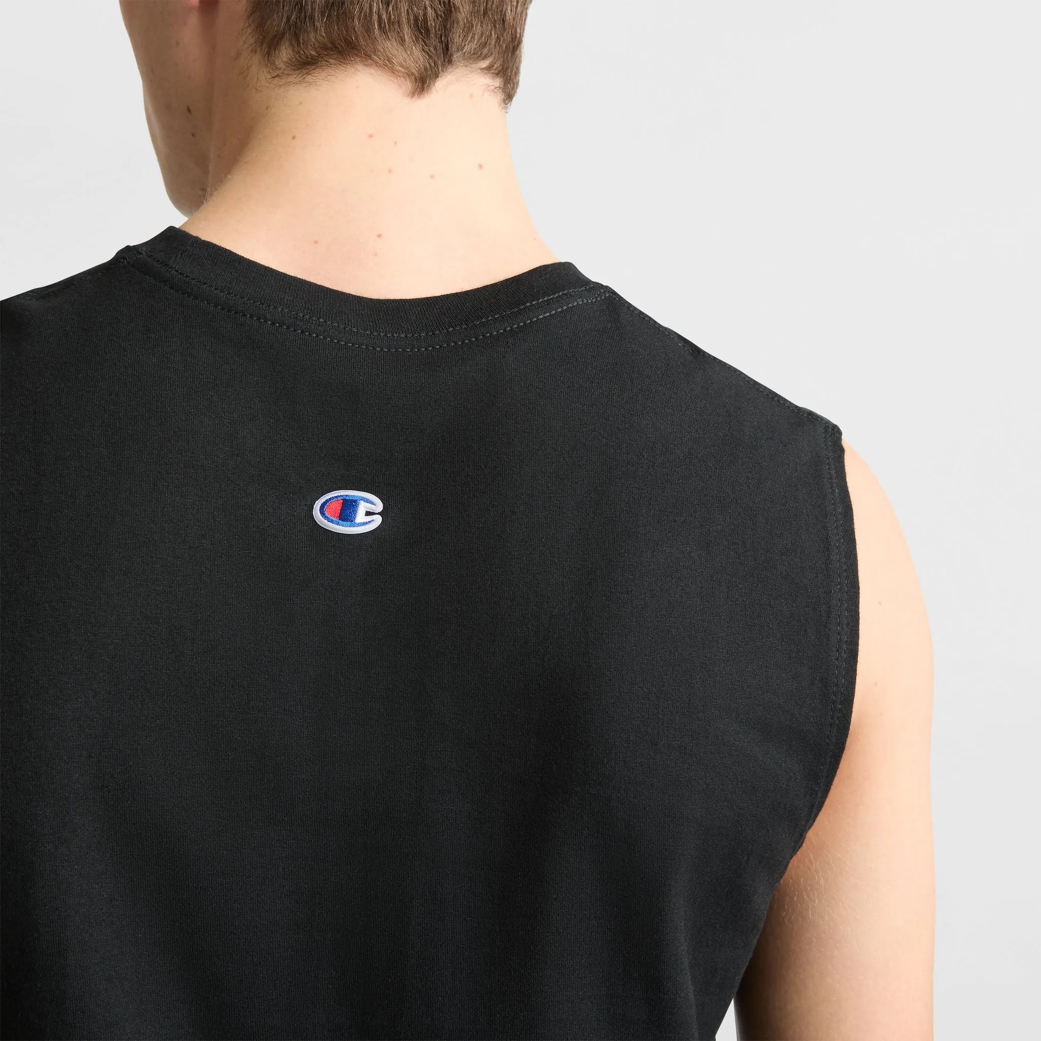 Classic Graphic Muscle Tank, USA Flag Script Urban Street Style