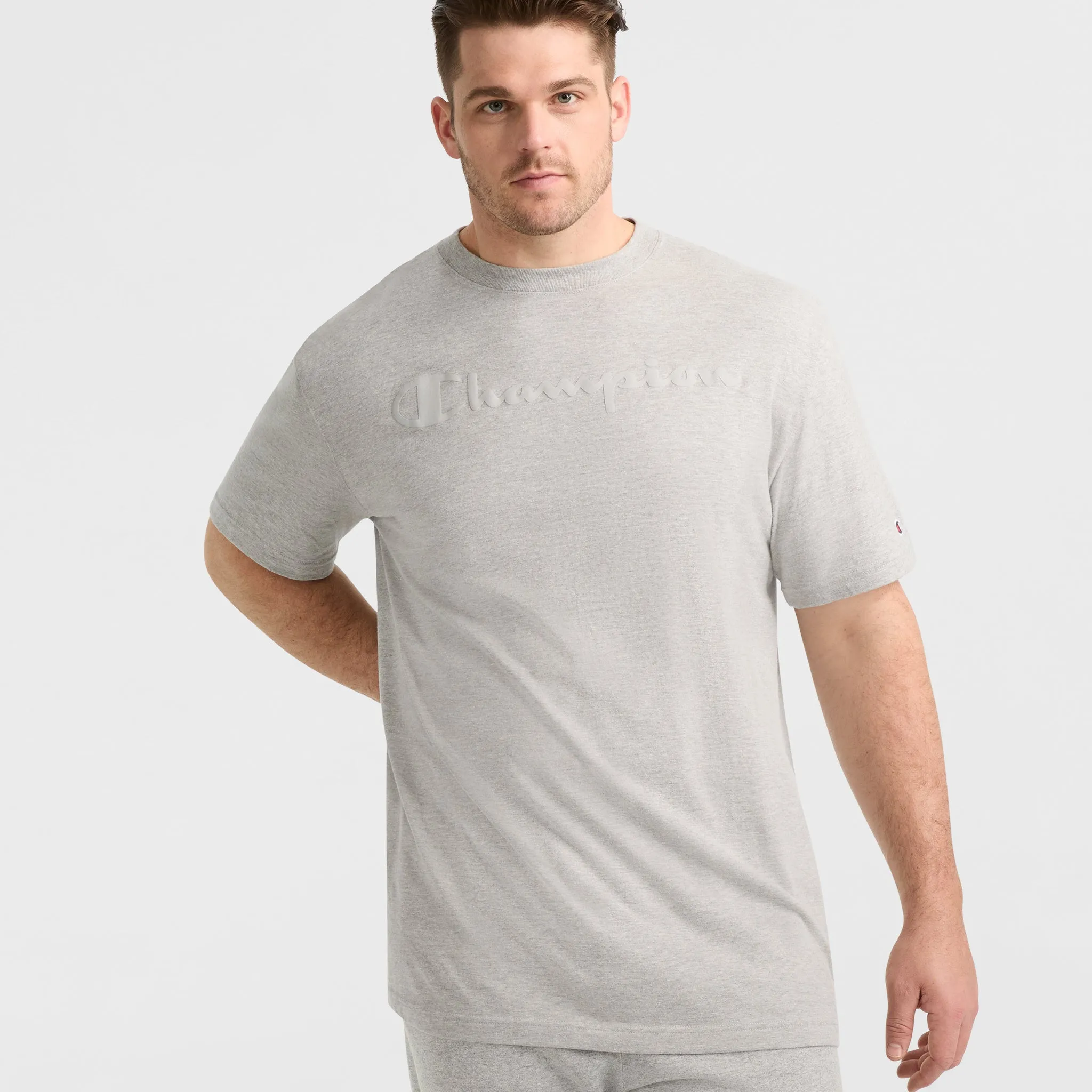 Classic Graphic T-Shirt, Tonal Script Logo - Big & Tall Urban Street Style