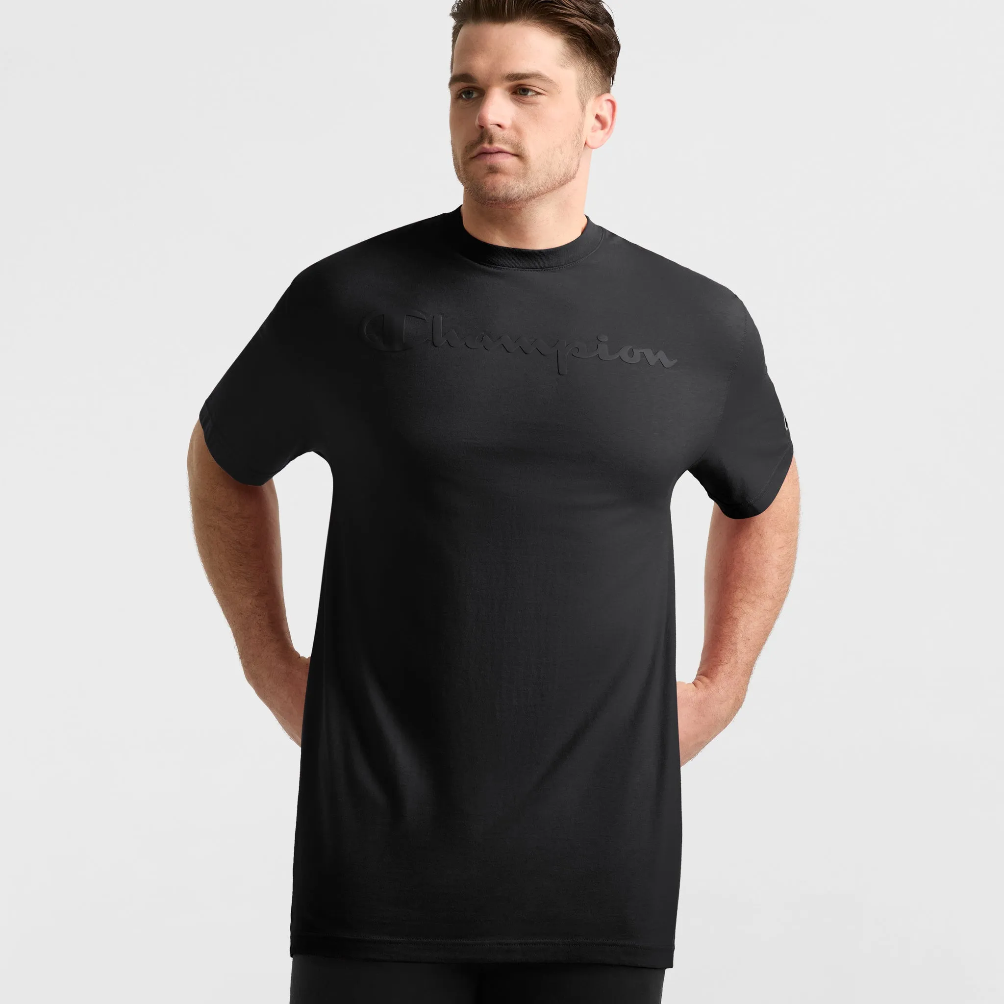 Classic Graphic T-Shirt, Tonal Script Logo - Big & Tall Urban Street Style