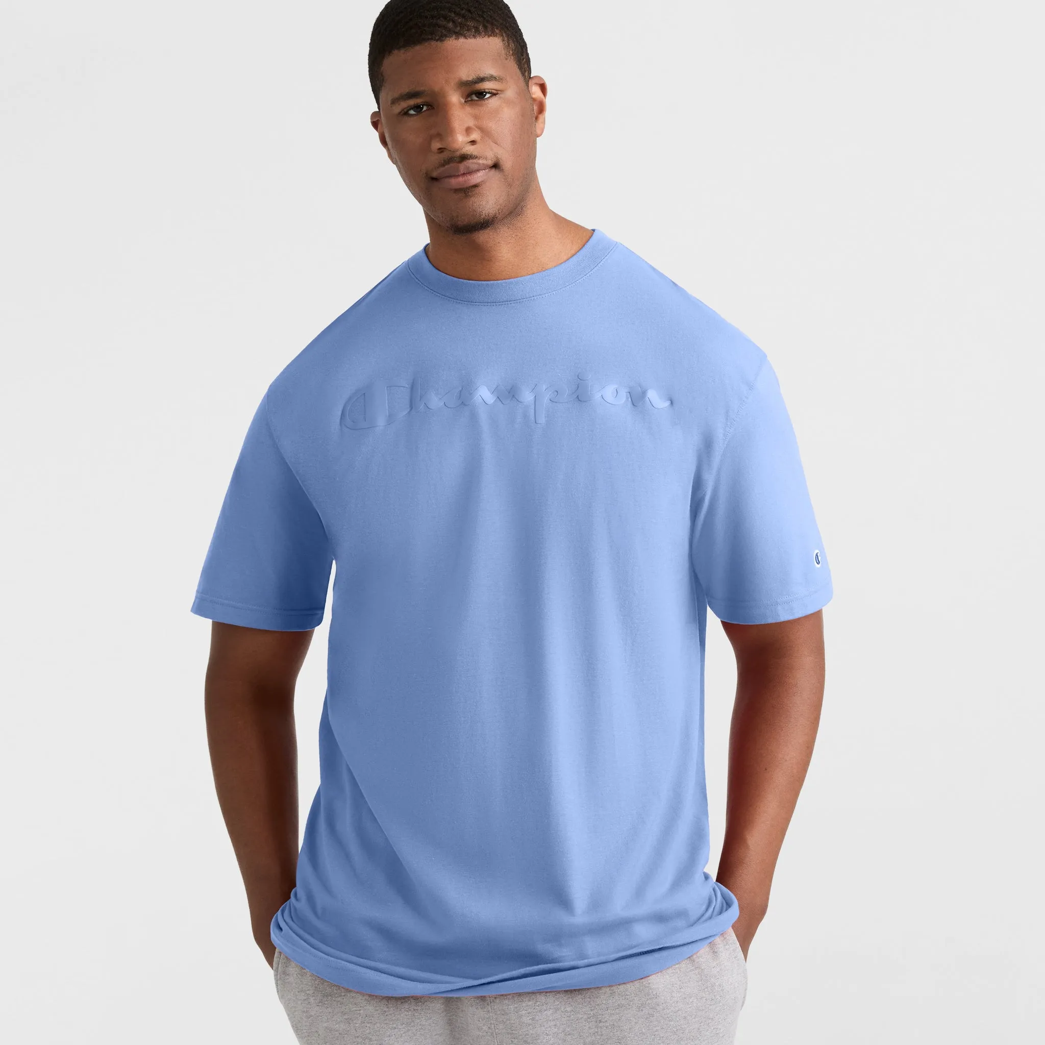 Classic Graphic T-Shirt, Tonal Script Logo - Big & Tall Urban Street Style