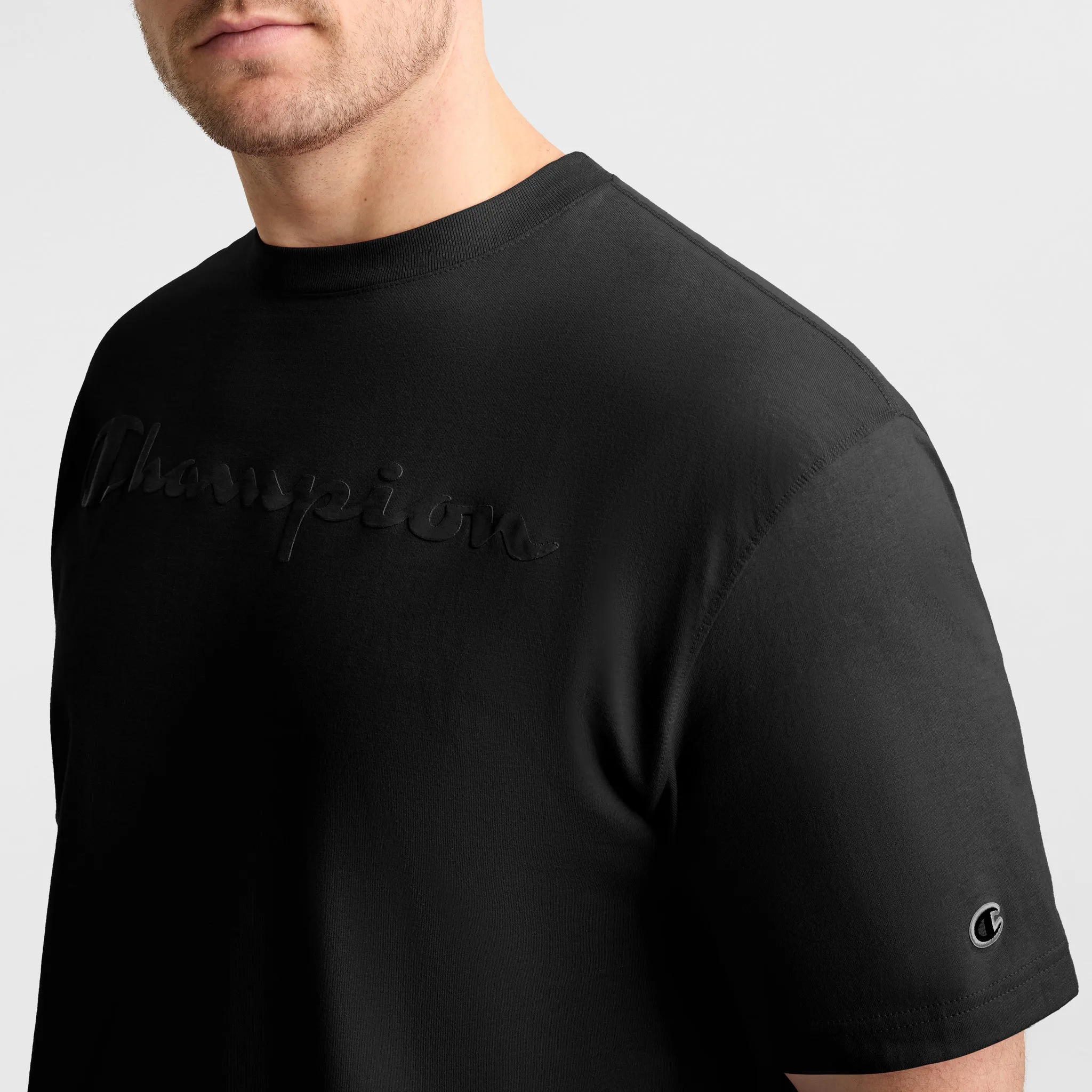 Classic Graphic T-Shirt, Tonal Script Logo - Big & Tall Urban Street Style