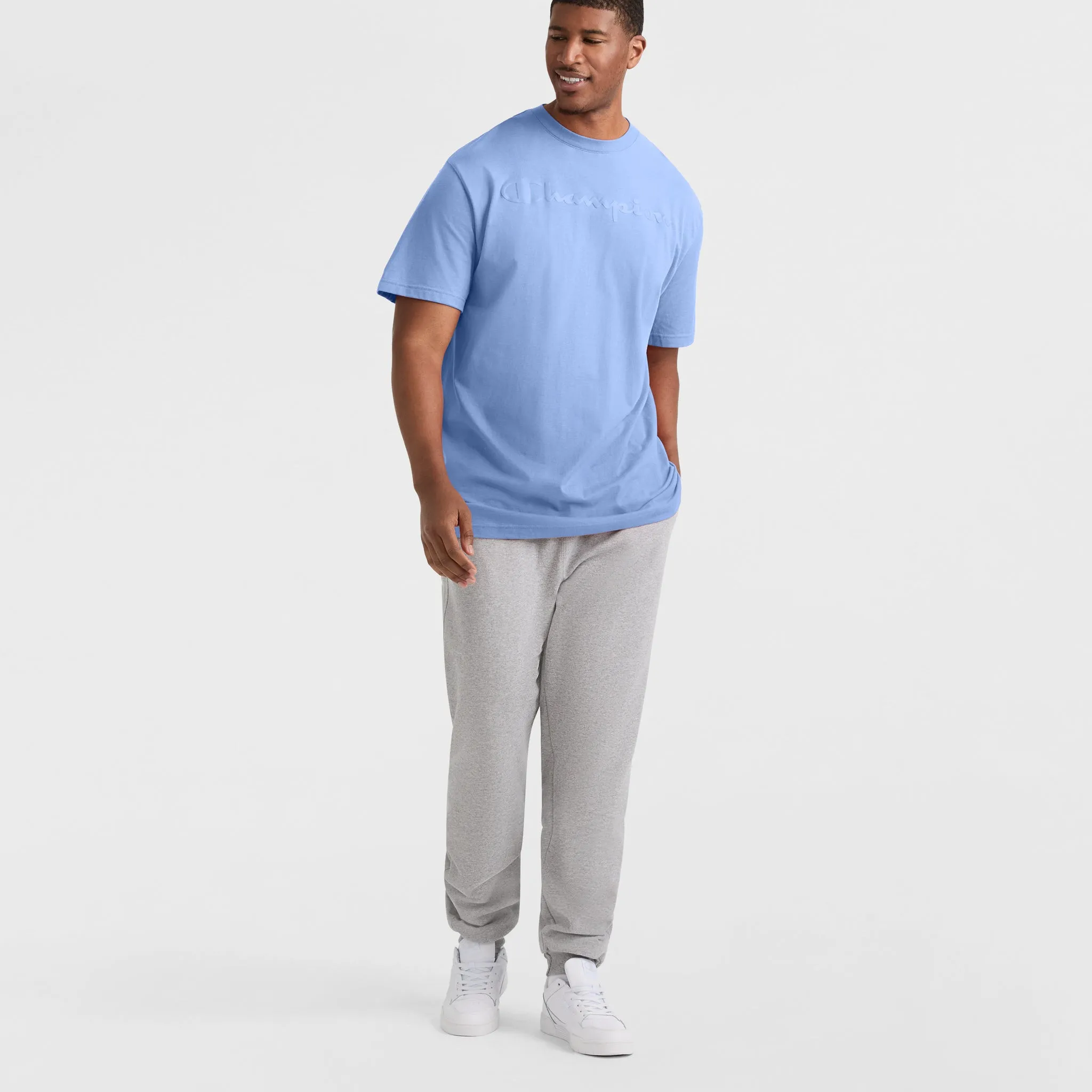 Classic Graphic T-Shirt, Tonal Script Logo - Big & Tall Urban Street Style