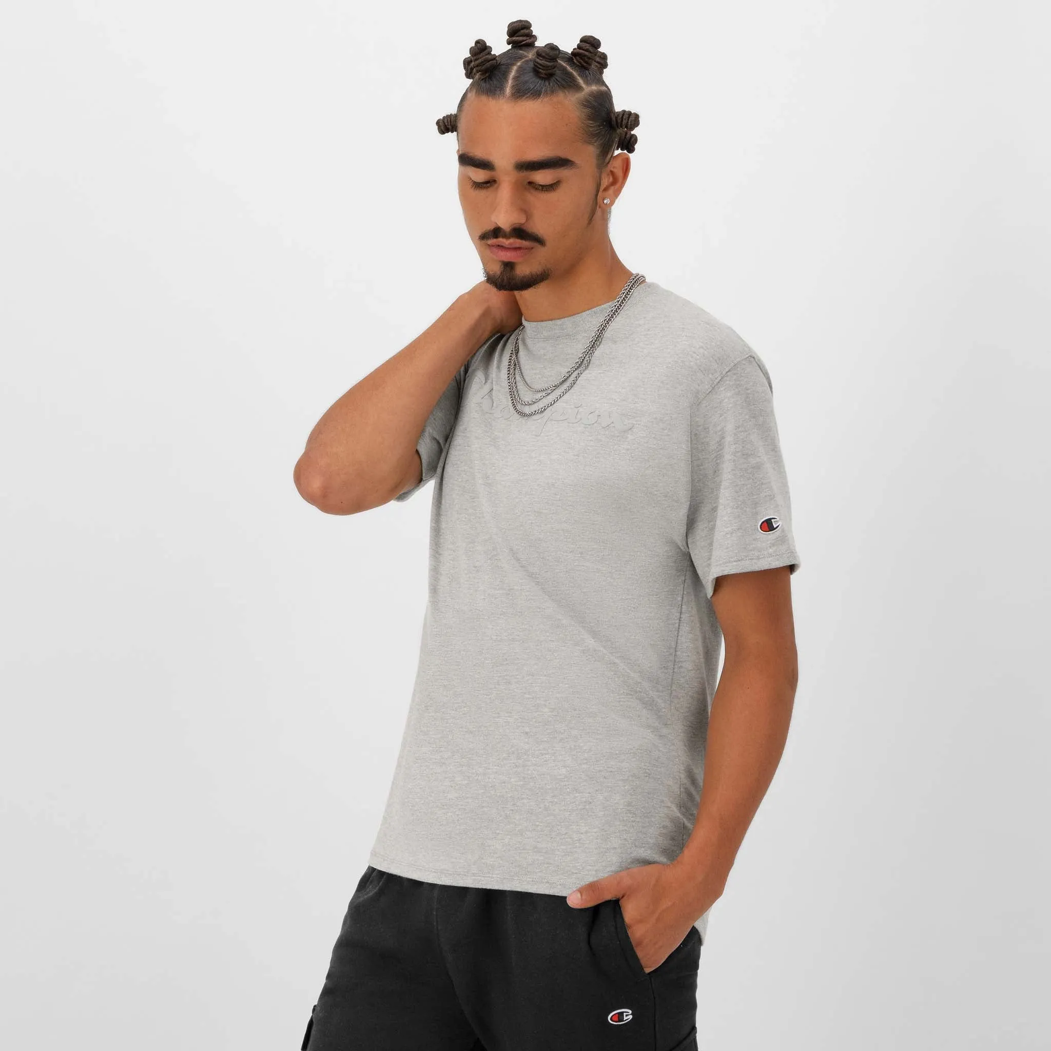 Classic Graphic T-Shirt, Tonal Script Logo Urban Street Style