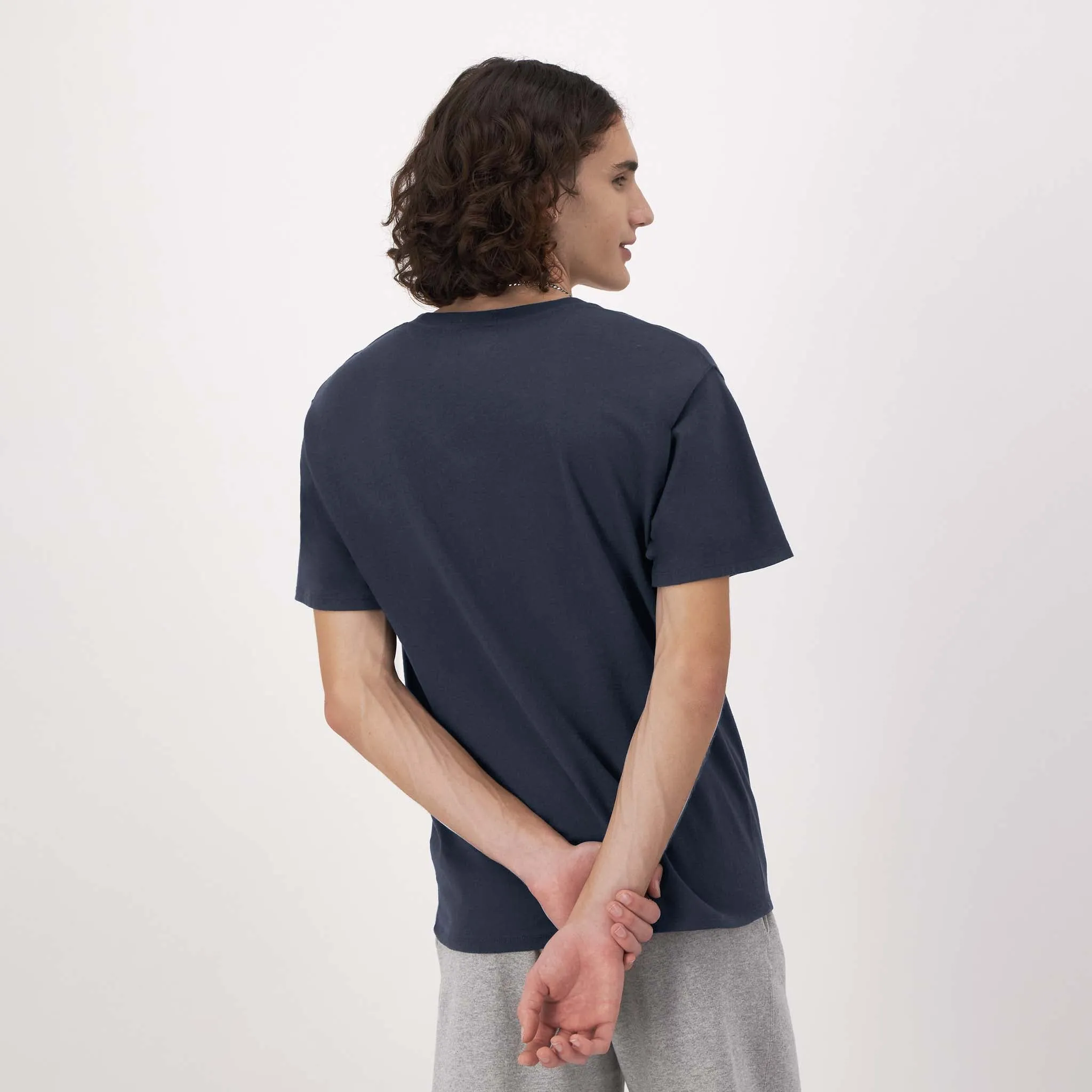 Classic Graphic T-Shirt, Tonal Script Logo Urban Street Style