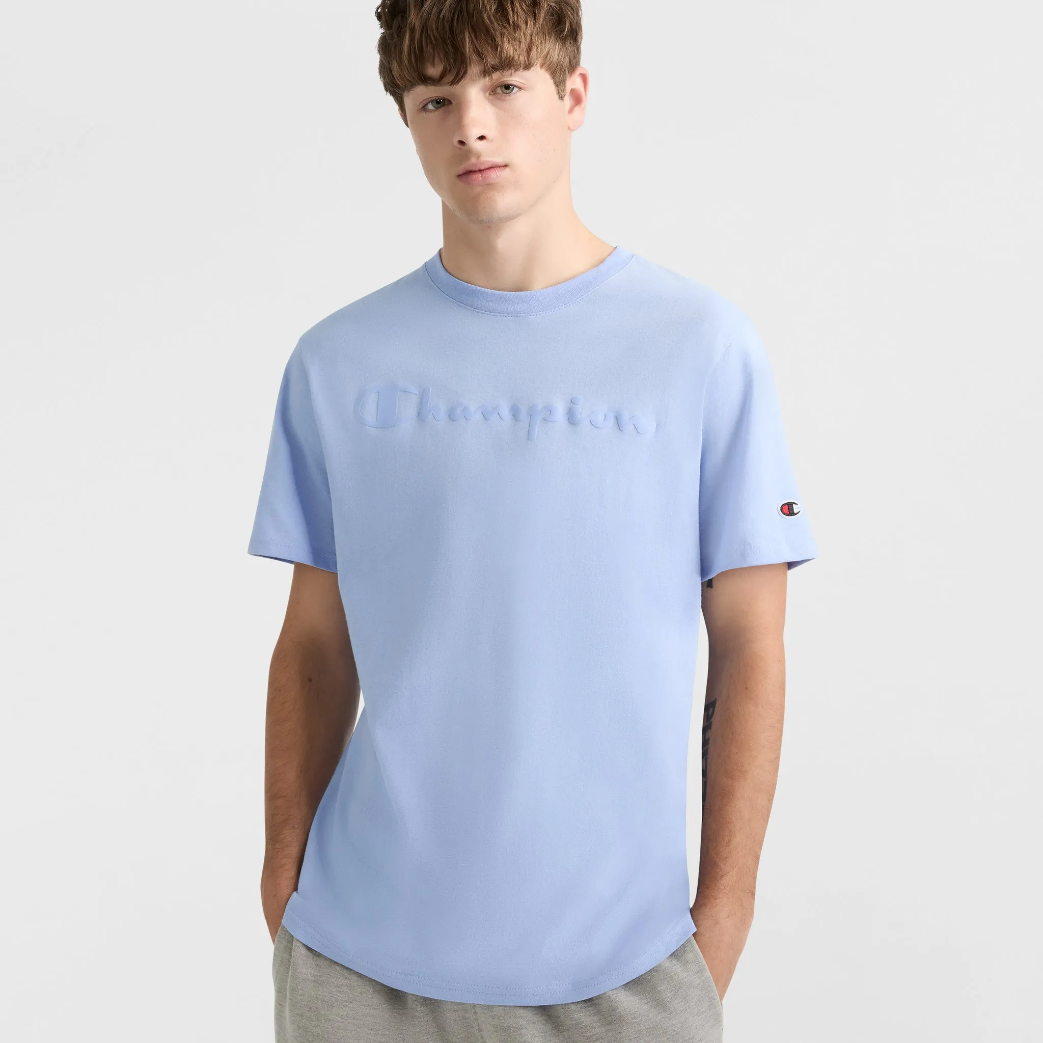 Classic Graphic T-Shirt, Tonal Script Logo Urban Street Style