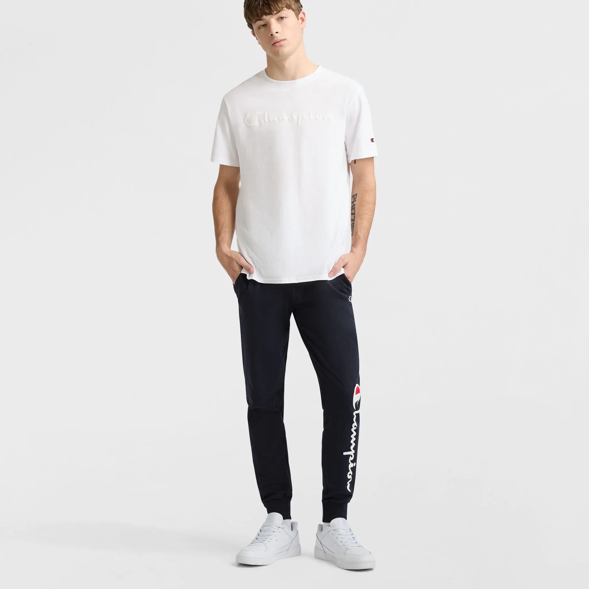 Classic Graphic T-Shirt, Tonal Script Logo Urban Street Style