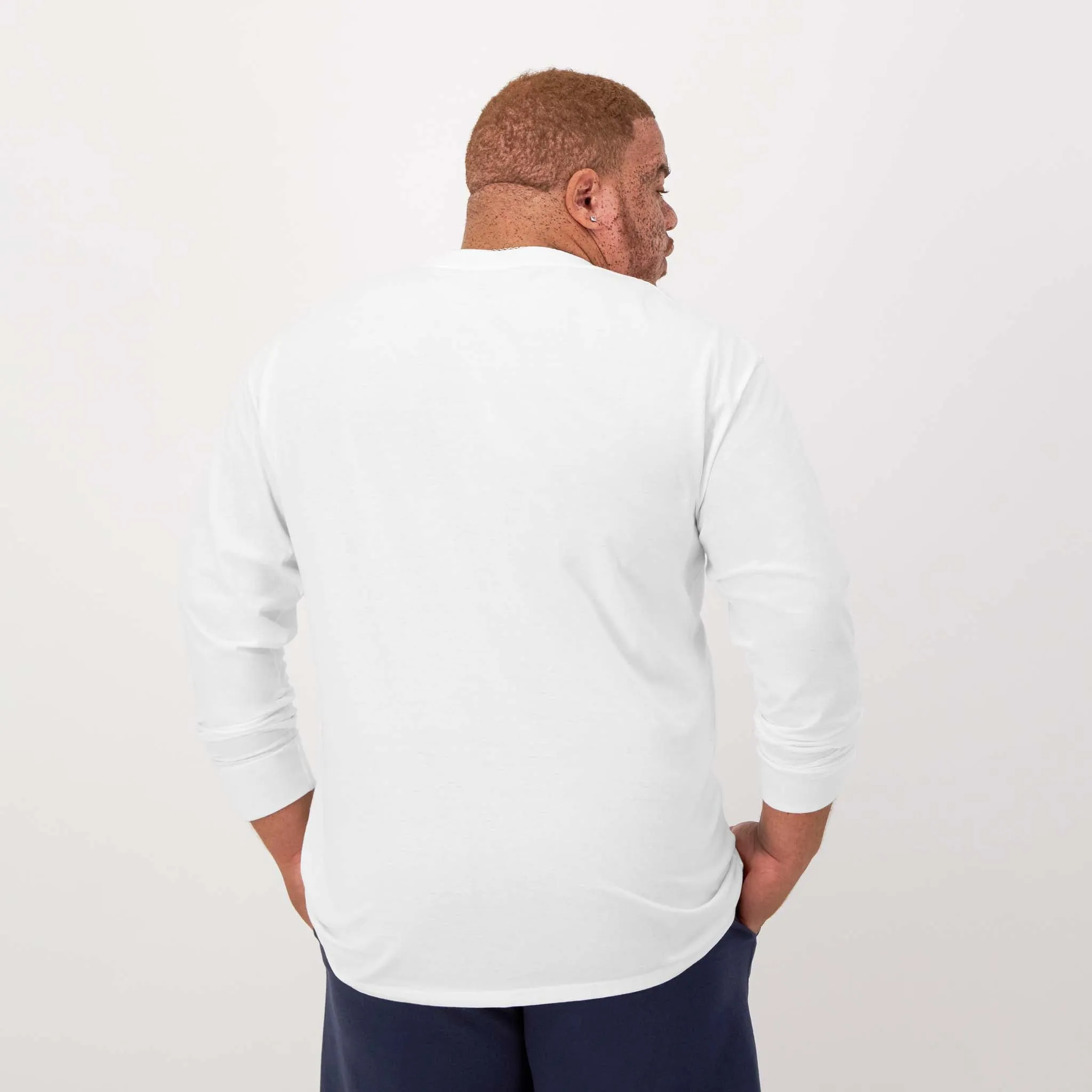 Classic Long-Sleeve T-Shirt, Embroidered C Logo - Big & Tall Urban Street Style