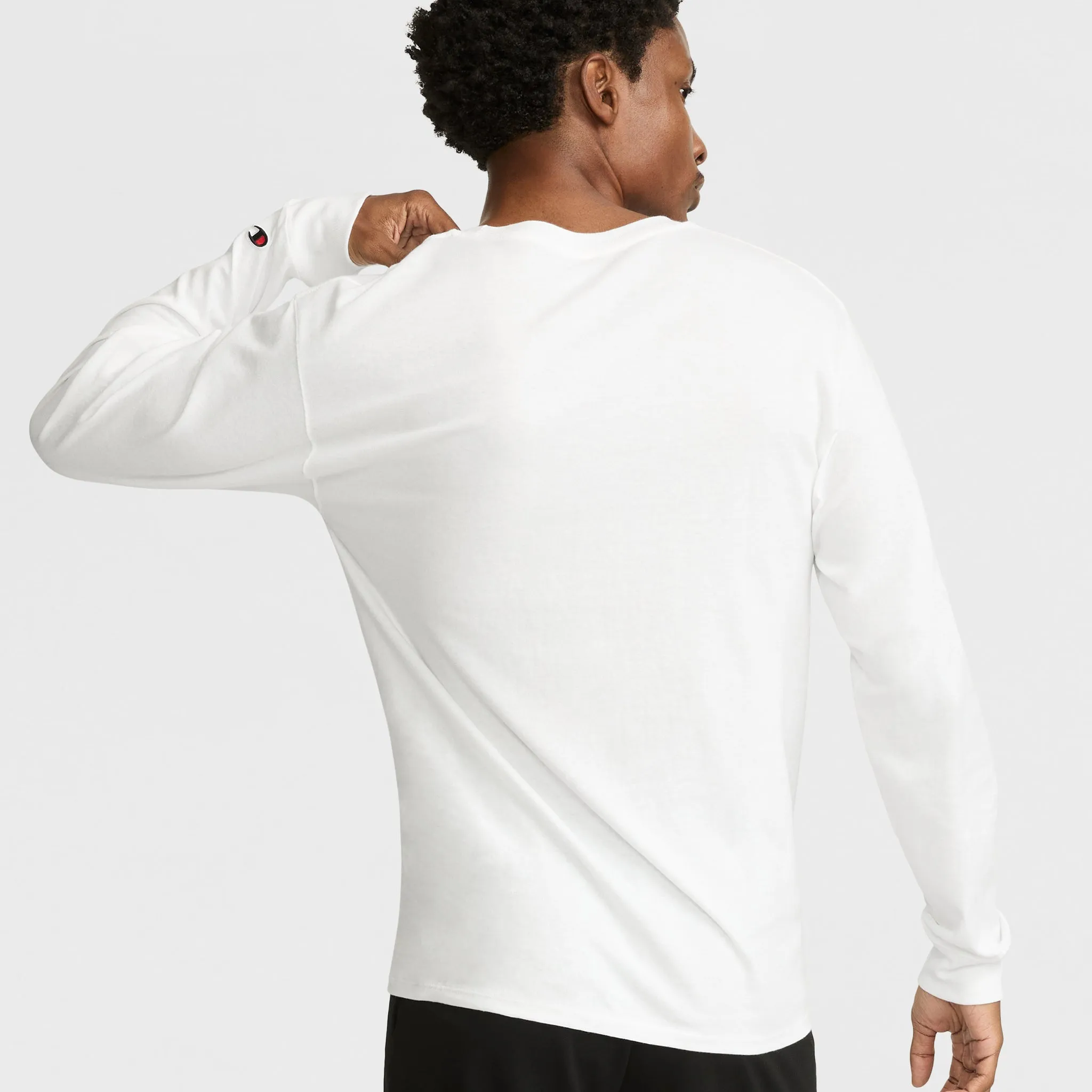 Classic Long Sleeve T-Shirt, Embroidered C Logo Urban Street Style