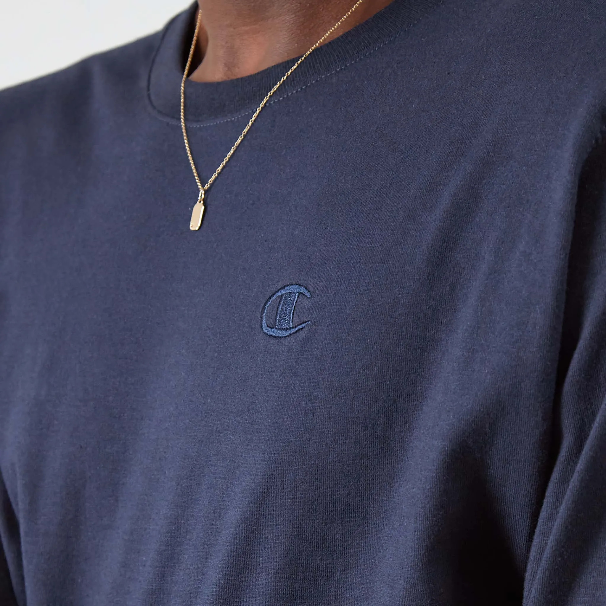 Classic Long Sleeve T-Shirt, Embroidered C Logo Urban Street Style