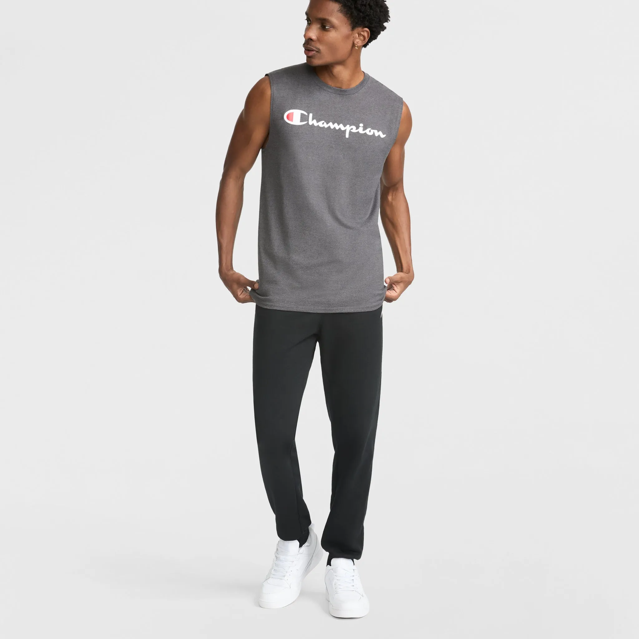 Classic Muscle Tank, Script Logo Urban Street Style