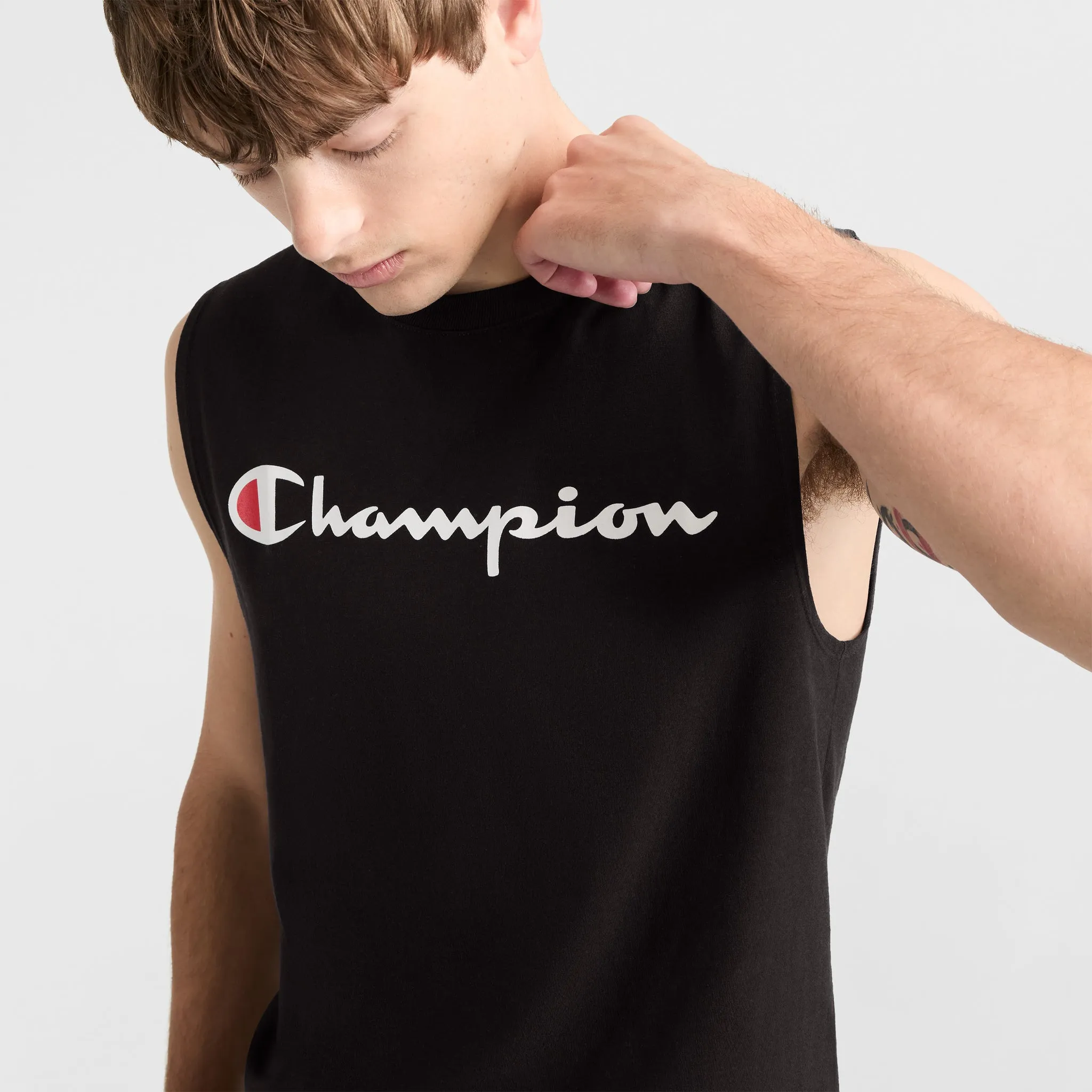 Classic Muscle Tank, Script Logo Urban Street Style