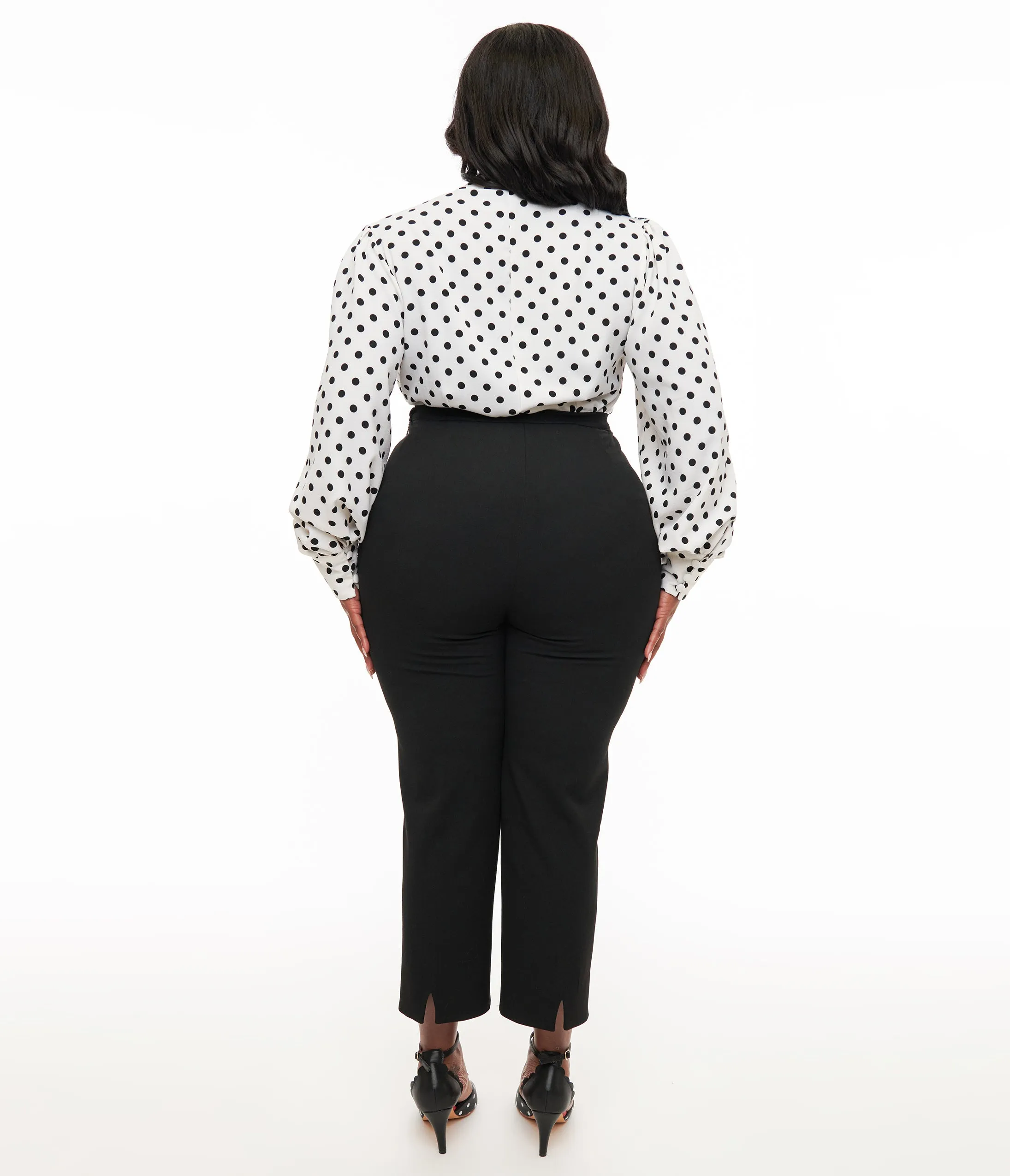 Collectif Plus Size 1950s Black Nora Capri Pants Comfortable Travel Wear