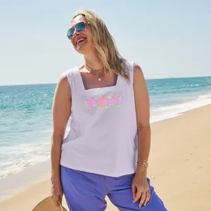 Cosmo Bouquet Boxy Tank | Plus Size Weekend Relaxed Look