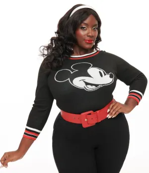 Disney Mickey & Friends Collection by Unique Vintage Plus Size Classic Mickey Sweater Easy Date Night