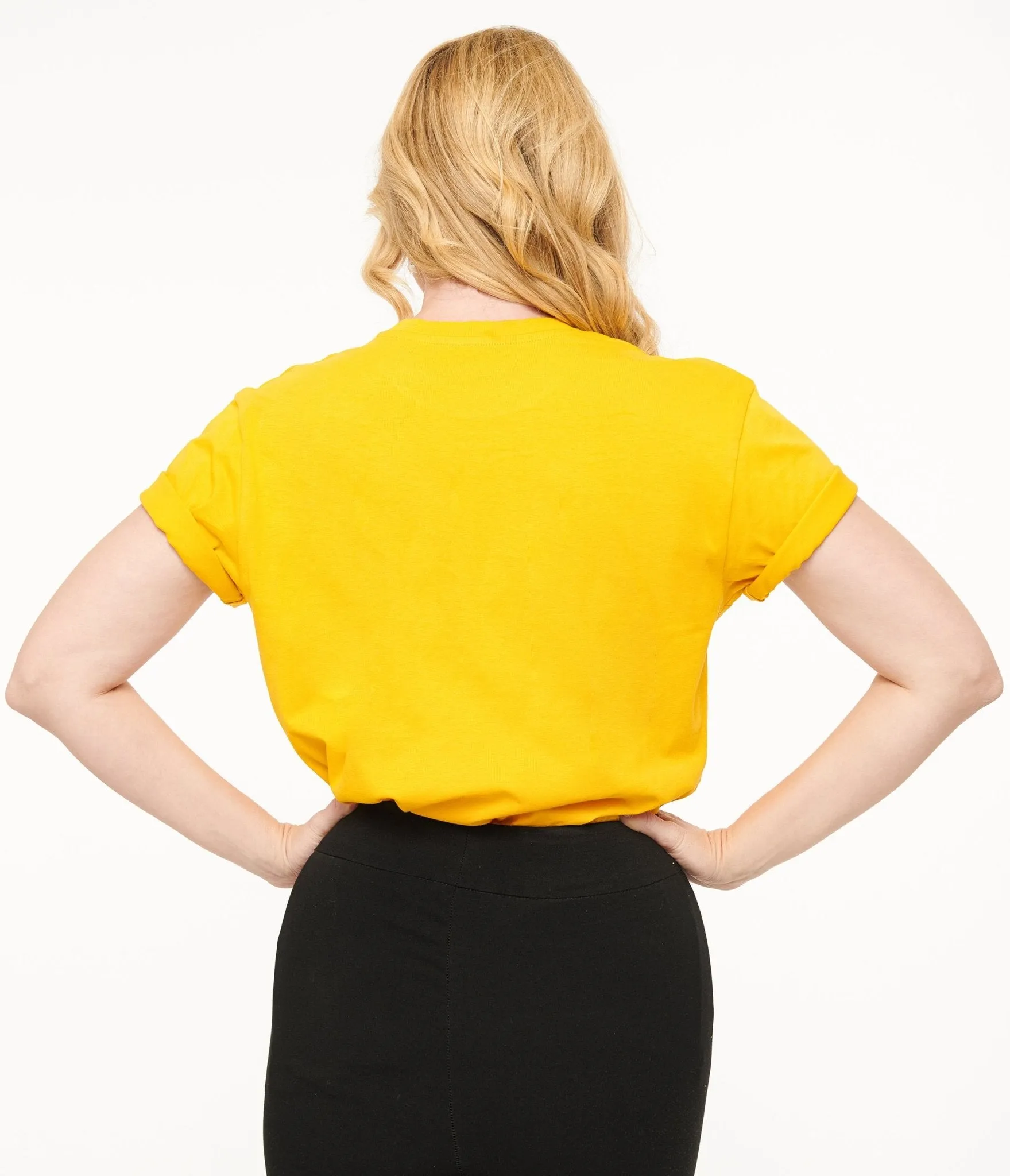 Disney Mickey & Friends Collection by Unique Vintage Yellow Mickey Mouse Heart Unisex Graphic Tee Easy Date Night