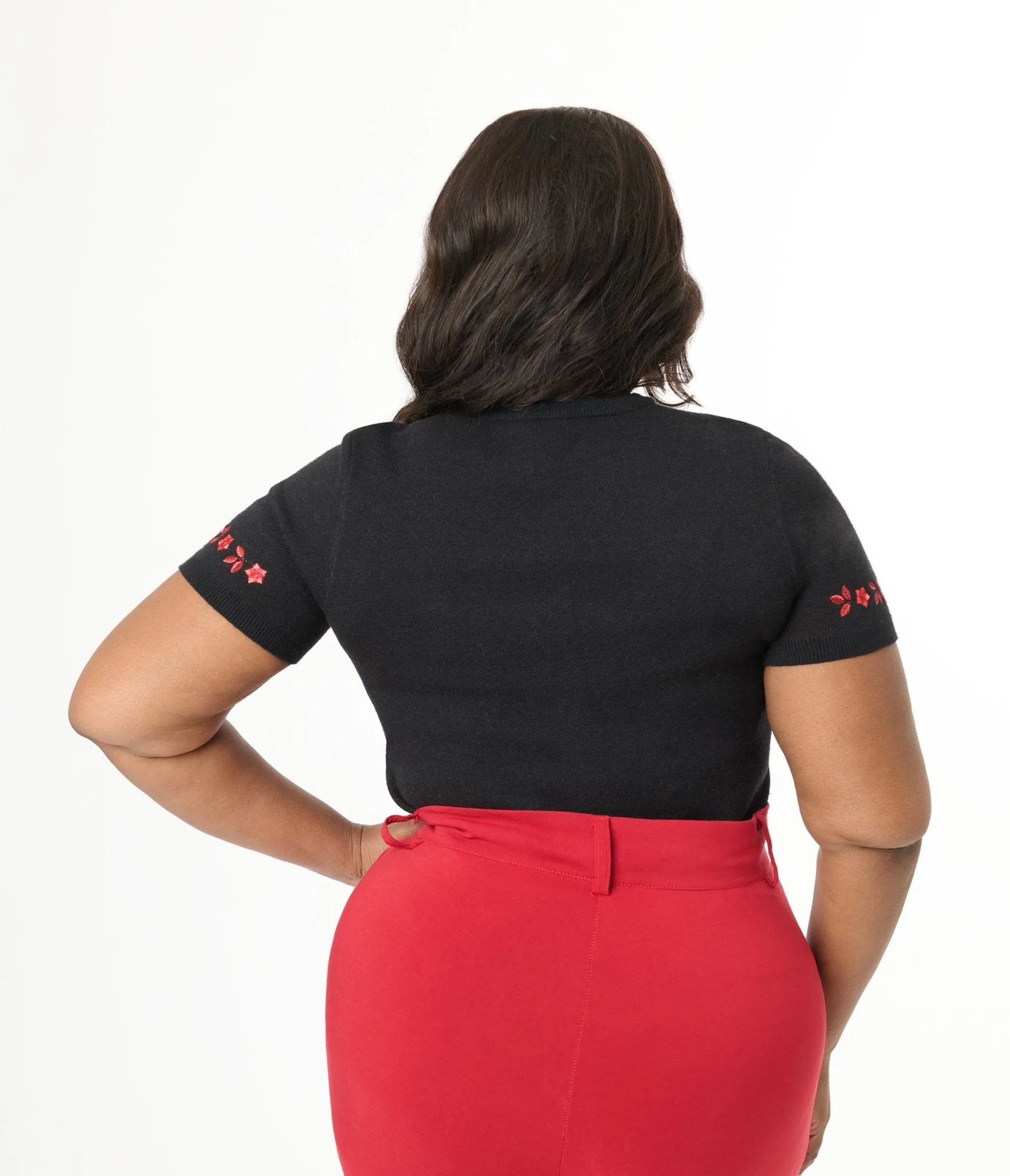 Disney's Snow White Collection by Unique Vintage Plus Size Evil Queen Puff Sleeve Sweater Easy Date Night