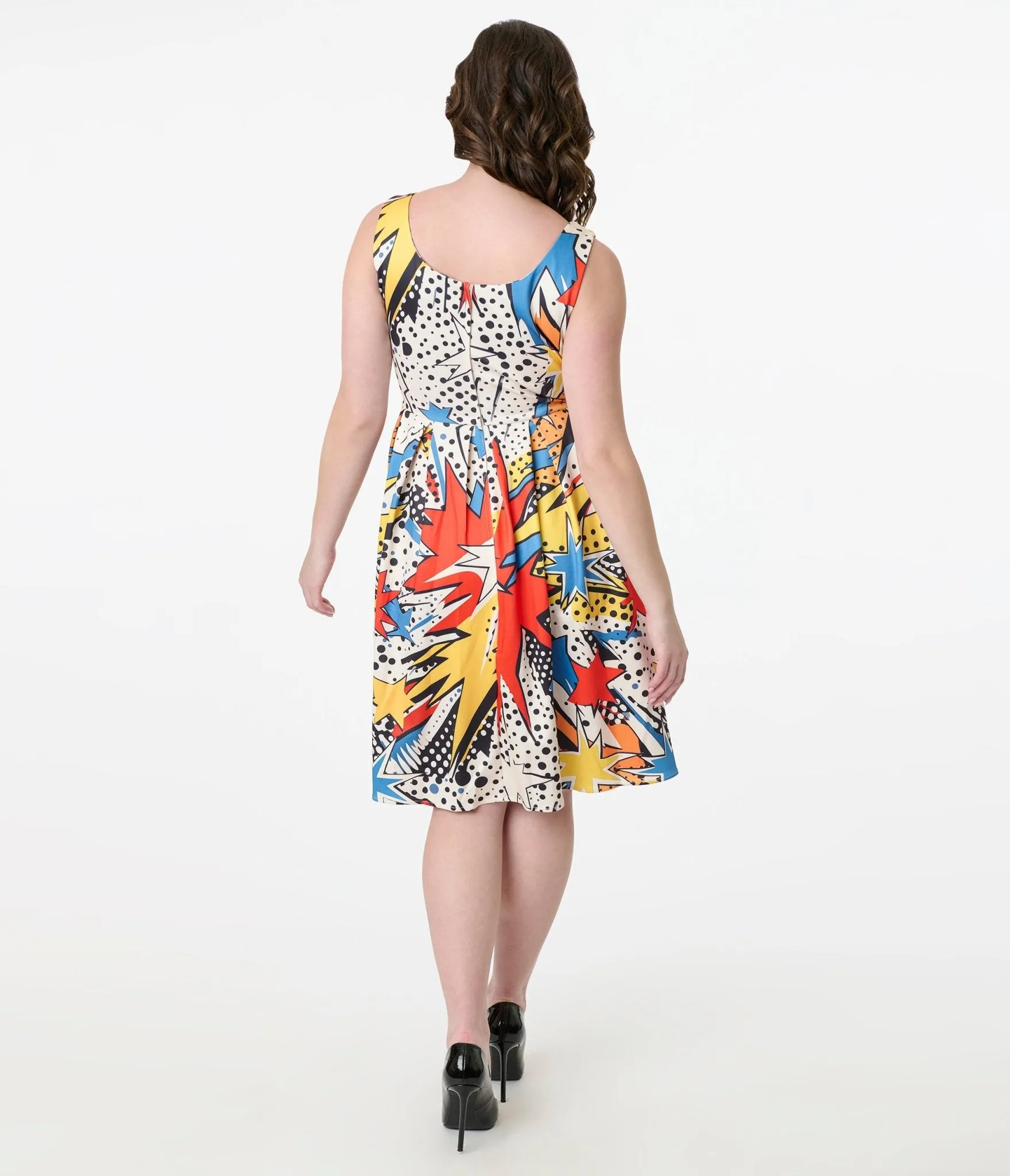 Dolly & Dotty 1950s Pop Art Explosion Amanda Swing Dress Casual Everyday Look
