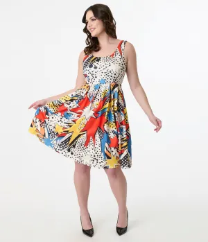 Dolly & Dotty 1950s Pop Art Explosion Amanda Swing Dress Casual Everyday Look