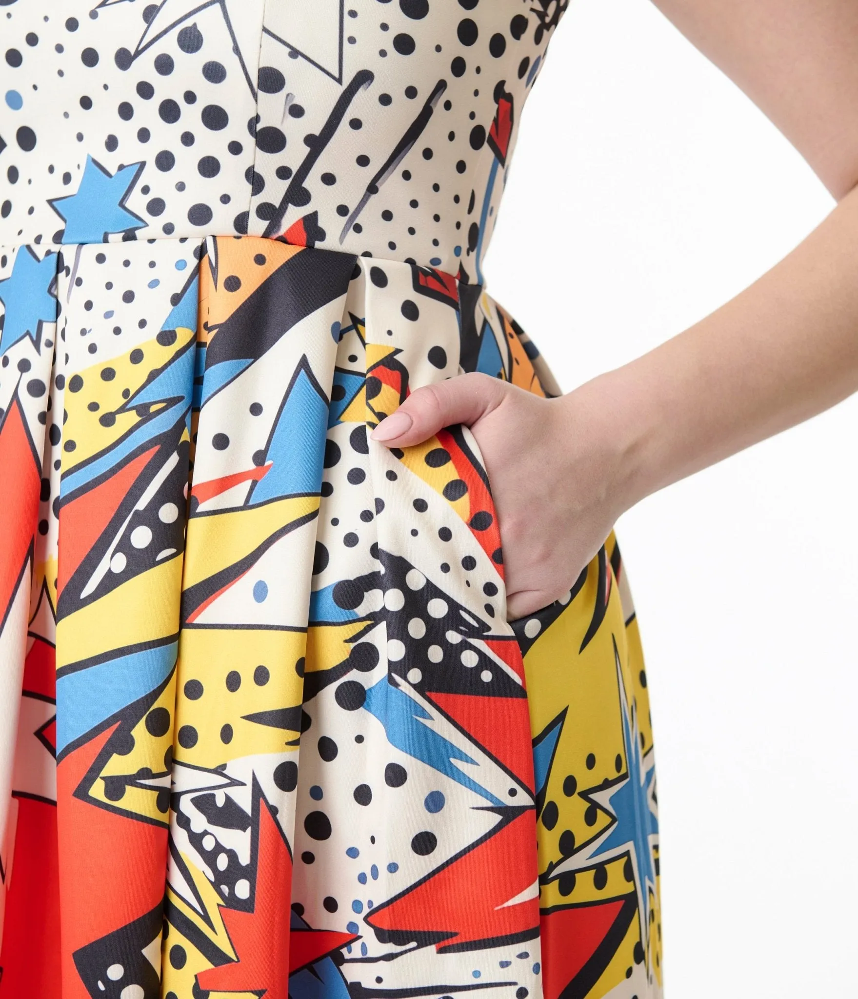 Dolly & Dotty 1950s Pop Art Explosion Amanda Swing Dress Casual Everyday Look
