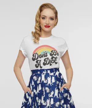 Don't Be A Dick Rainbow Unisex Graphic Tee Easy Date Night