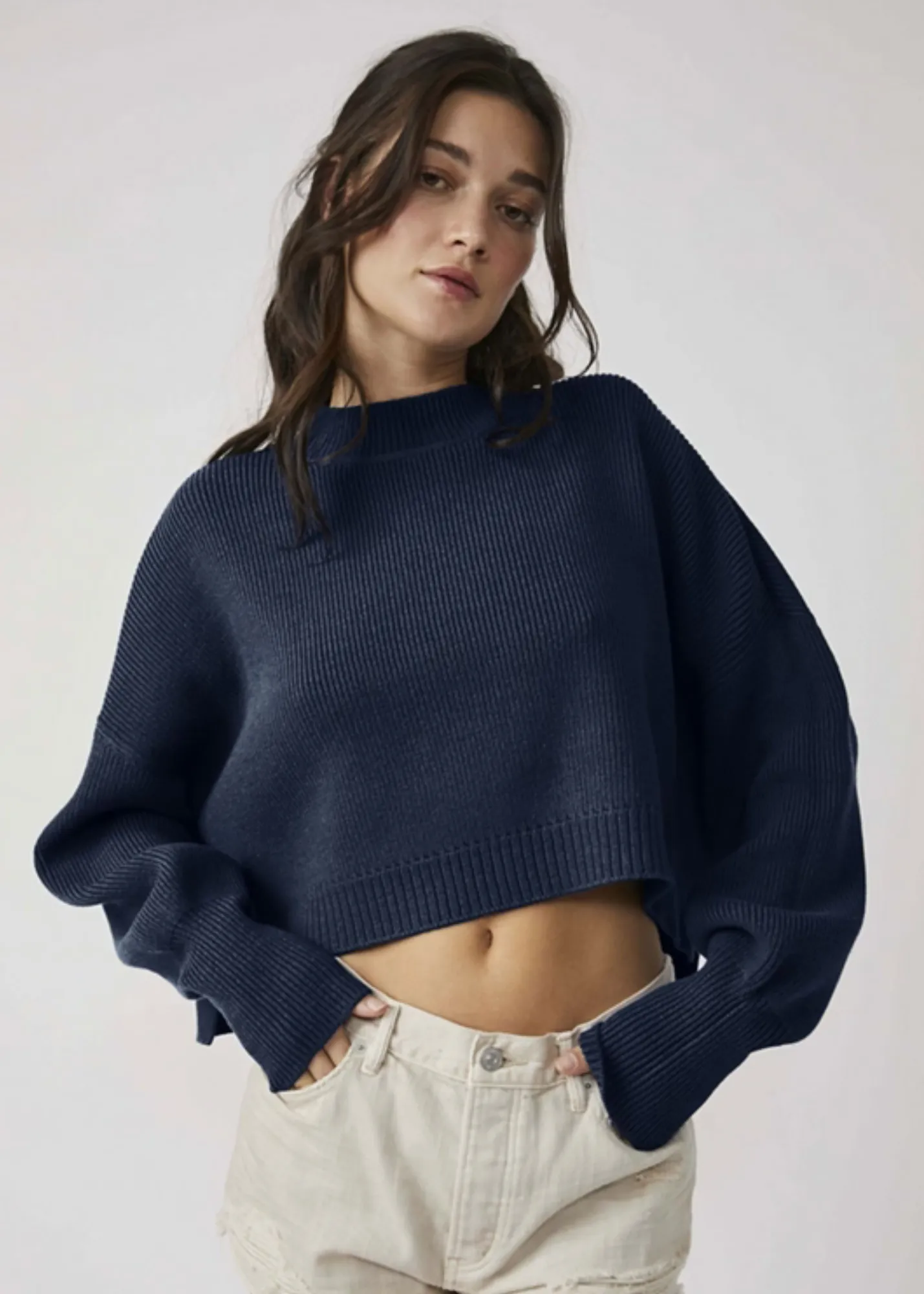 Easy Street Crop Pullover Everyday Casual Look