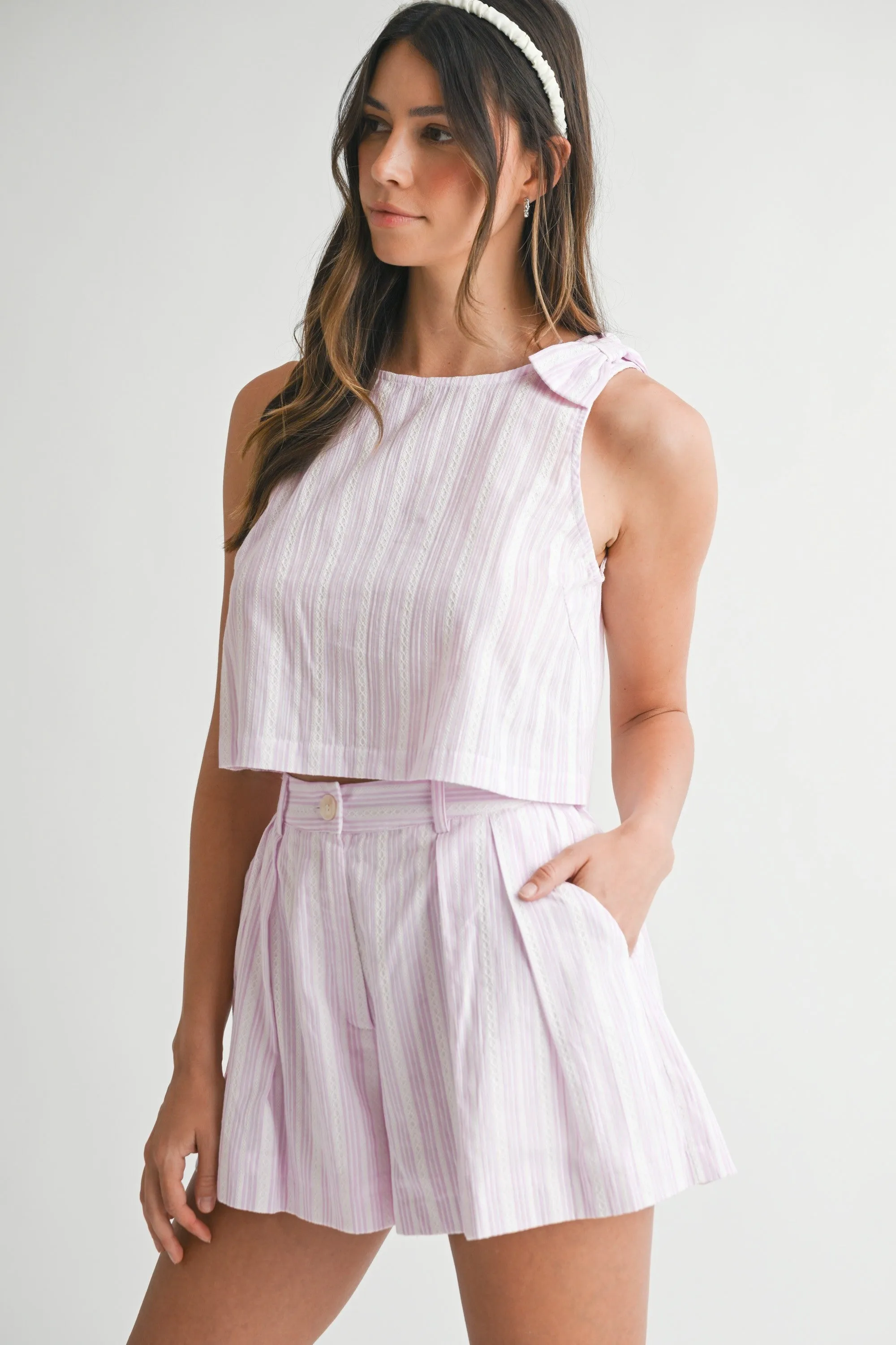 Elodie Pin Stripe Top Summer Festival Tee