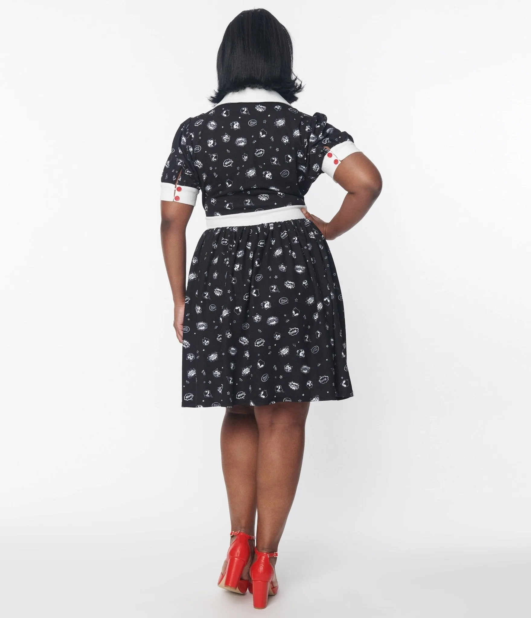 Felix the Cat x Unique Vintage Felix Comic Flare Dress Casual Everyday Look