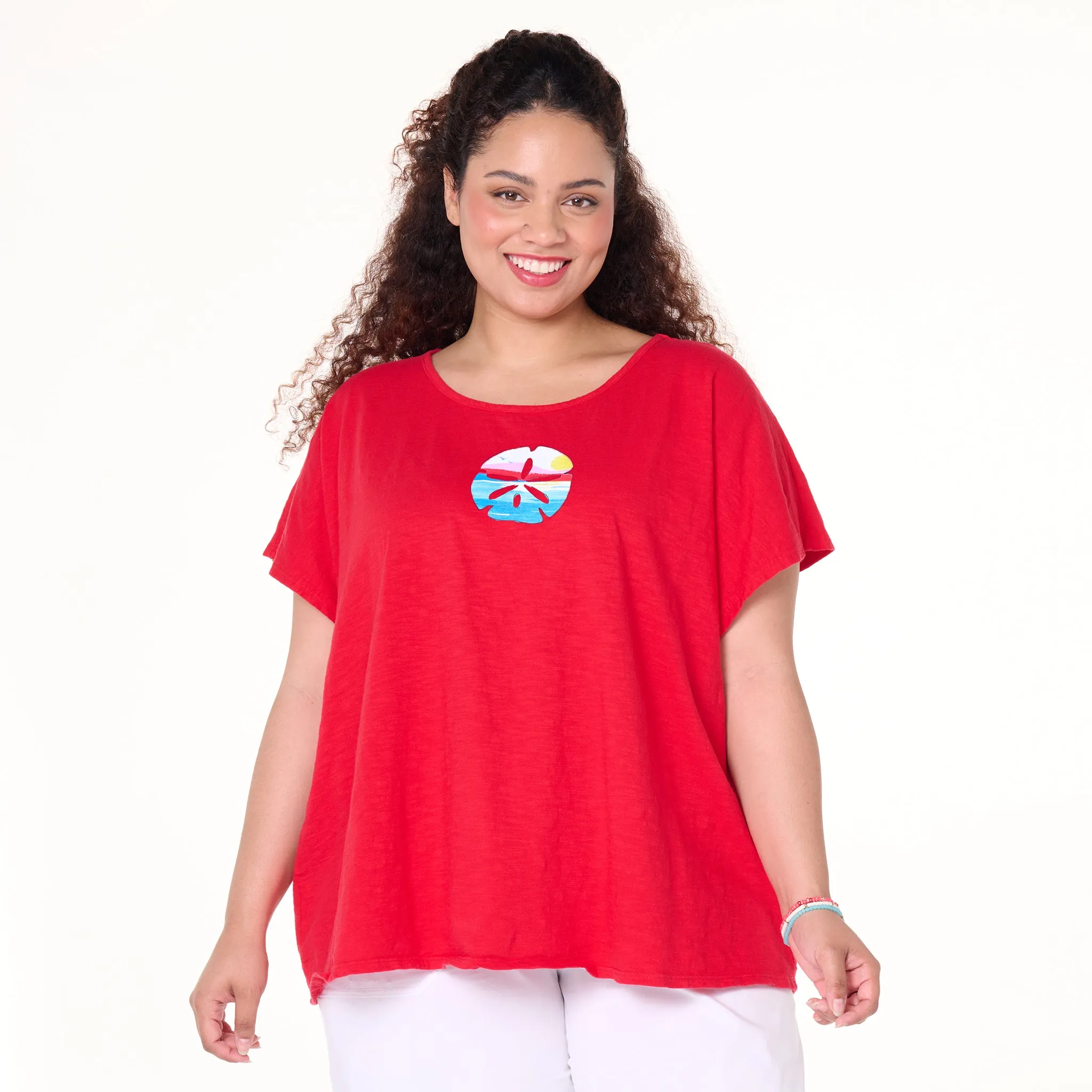 Freedom Sand Dollar Keepsake T | Plus Size Weekend Relaxed Look
