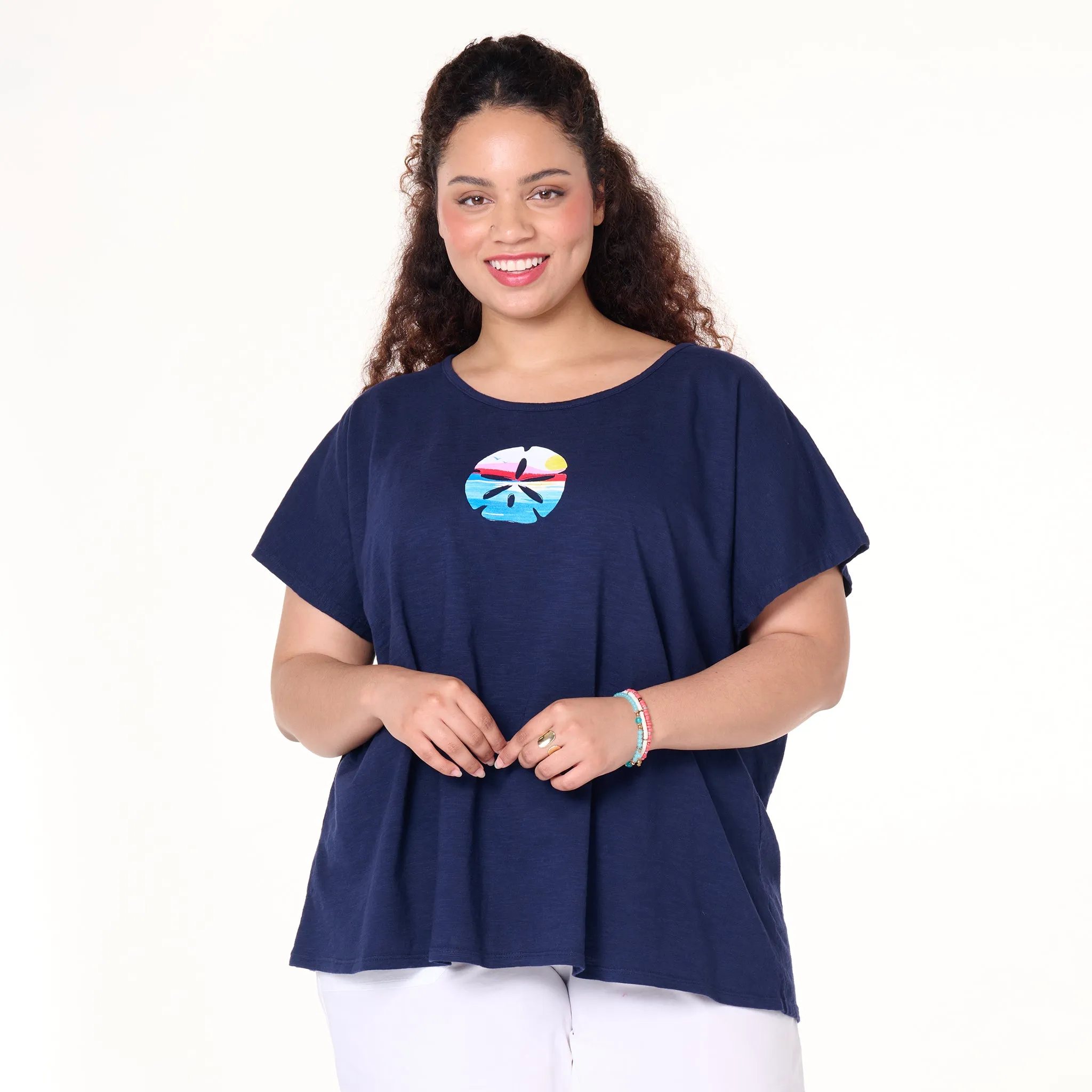 Freedom Sand Dollar Keepsake T | Plus Size Weekend Relaxed Look