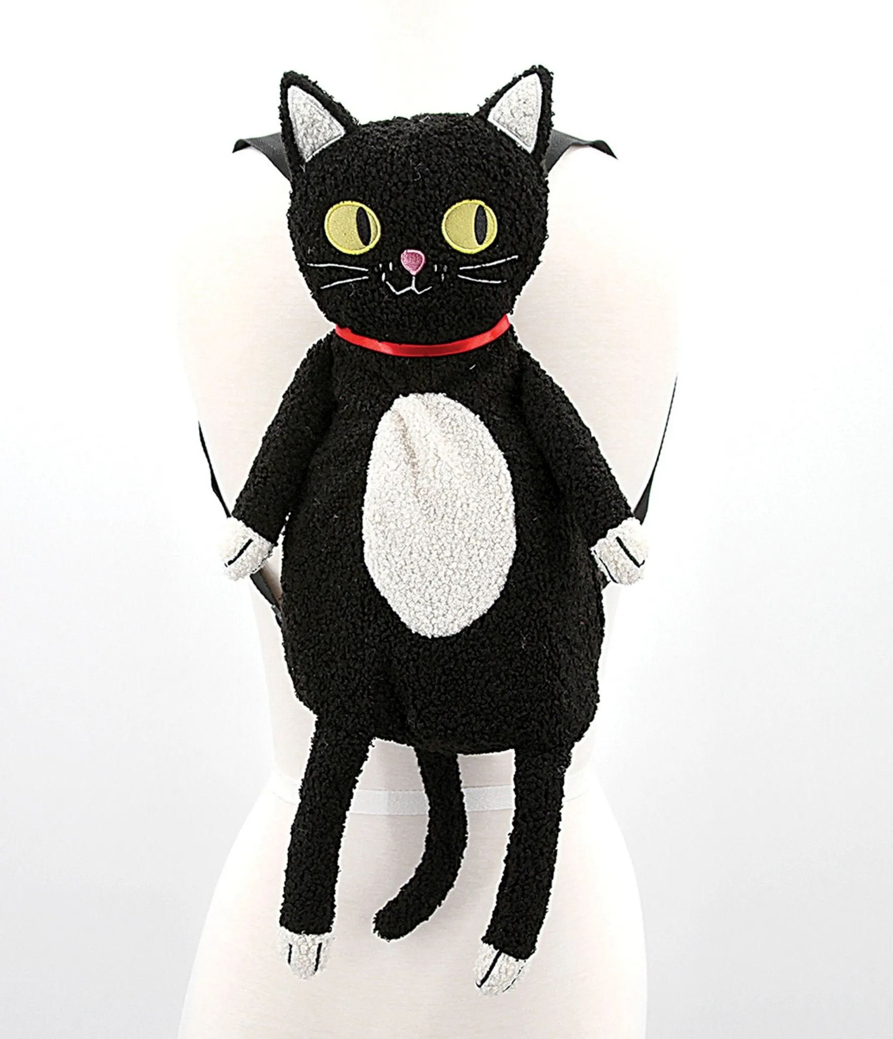 Furry Black Cat Backpack Fun Outing