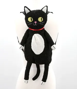 Furry Black Cat Backpack Fun Outing