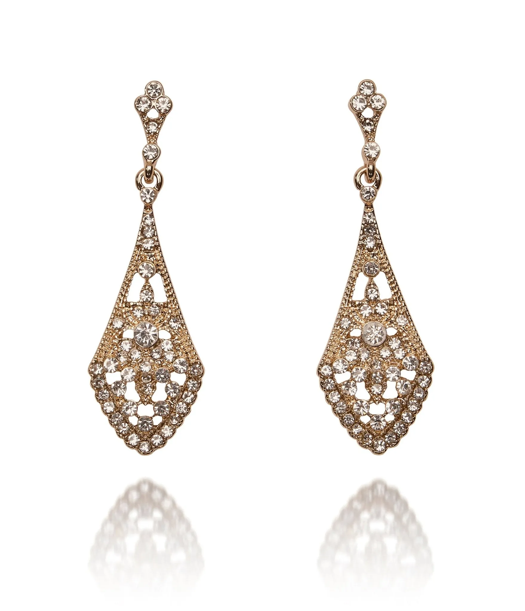 Gold Vintage Art Deco Earrings Everyday Chic