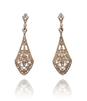 Gold Vintage Art Deco Earrings Everyday Chic