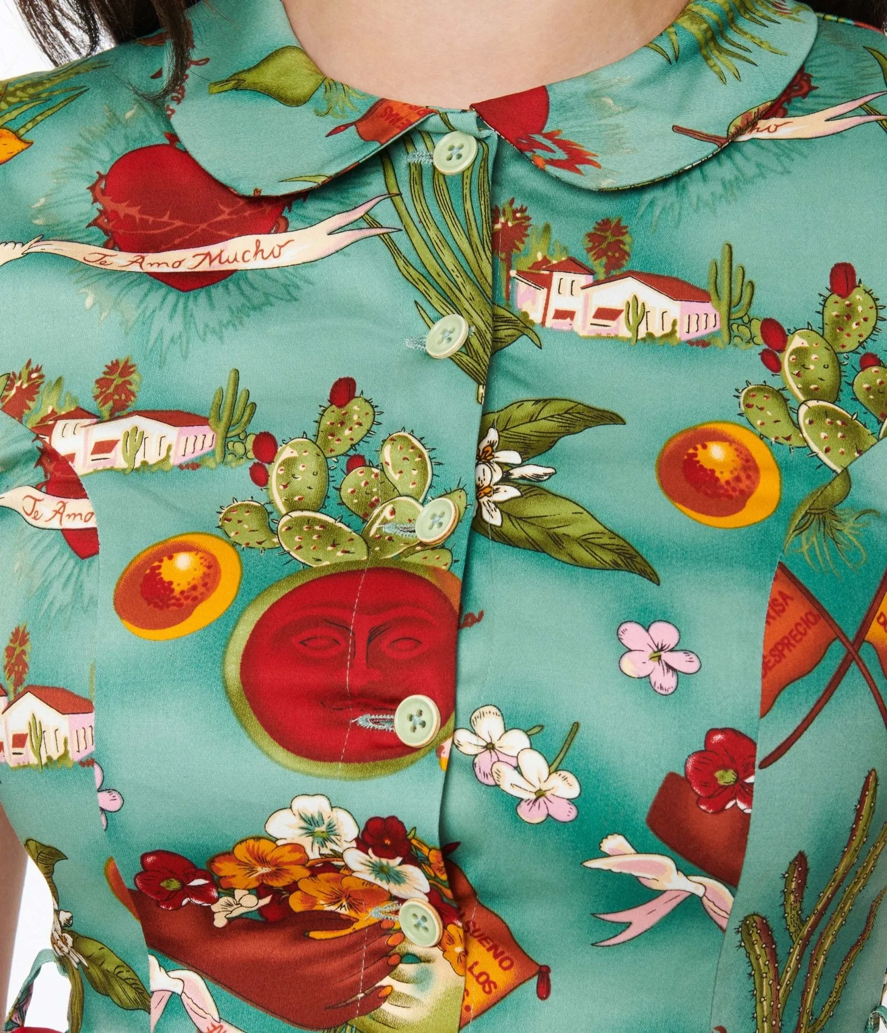 Green Love Letter to Frida Swing Dress Casual Everyday Look