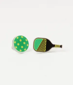 Green Pickleball Earrings Everyday Chic
