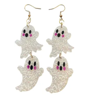 Groovy Glitter Ghost Earrings Everyday Chic