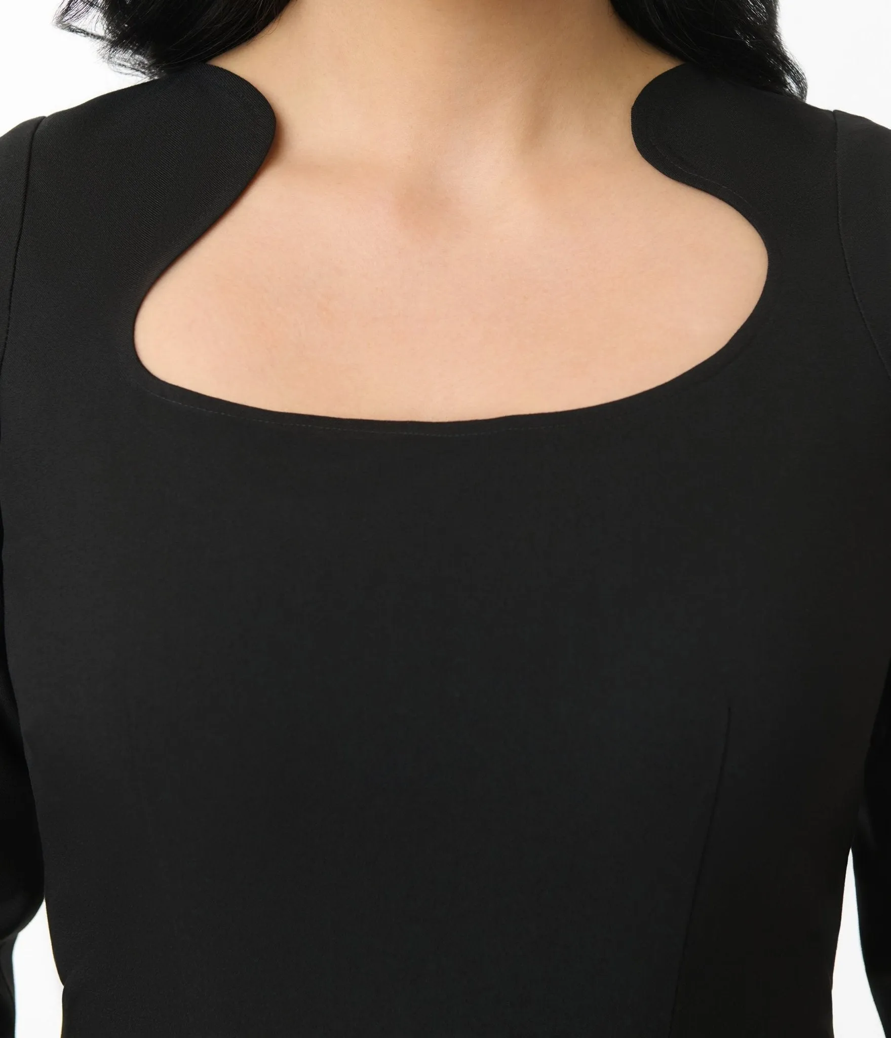 Heart My Closet 1950s Black Old Hollywood Pencil Dress Casual Everyday Look