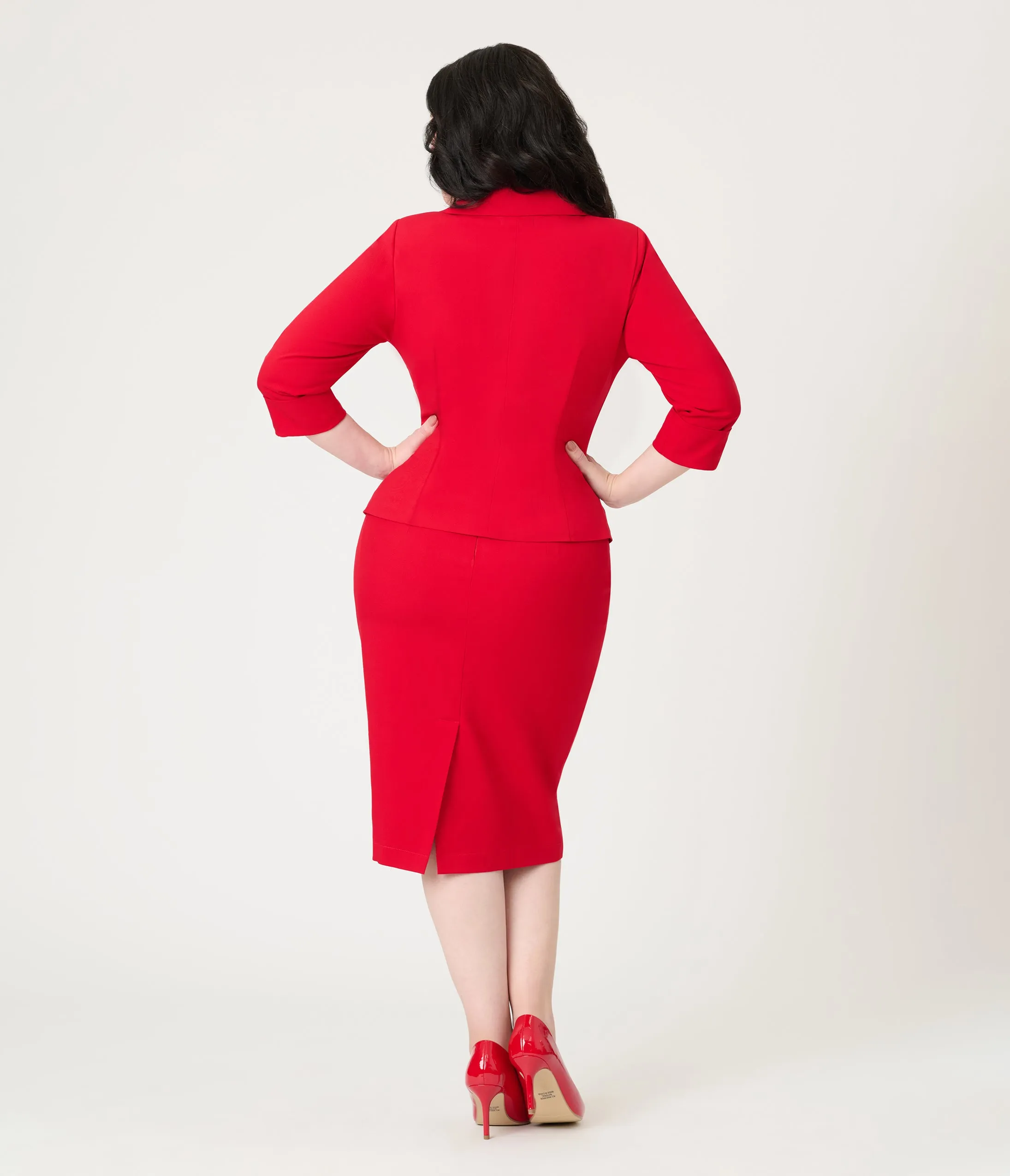 Heart My Closet 1950s Red Lina Suit & Pencil Skirt Easy Date Night