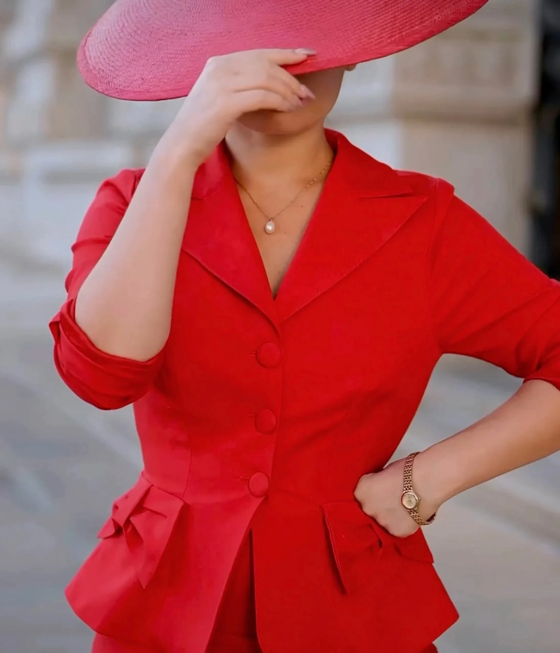 Heart My Closet 1950s Red Lina Suit & Pencil Skirt Easy Date Night