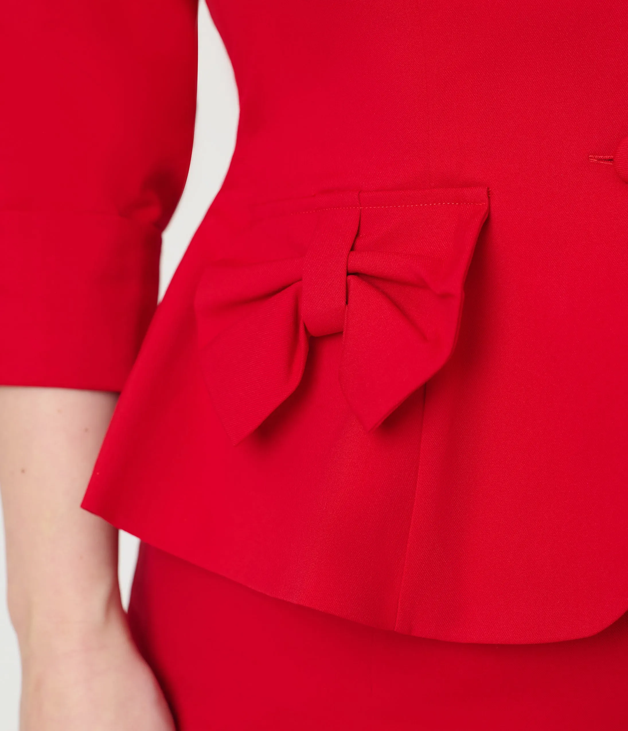 Heart My Closet 1950s Red Lina Suit & Pencil Skirt Easy Date Night