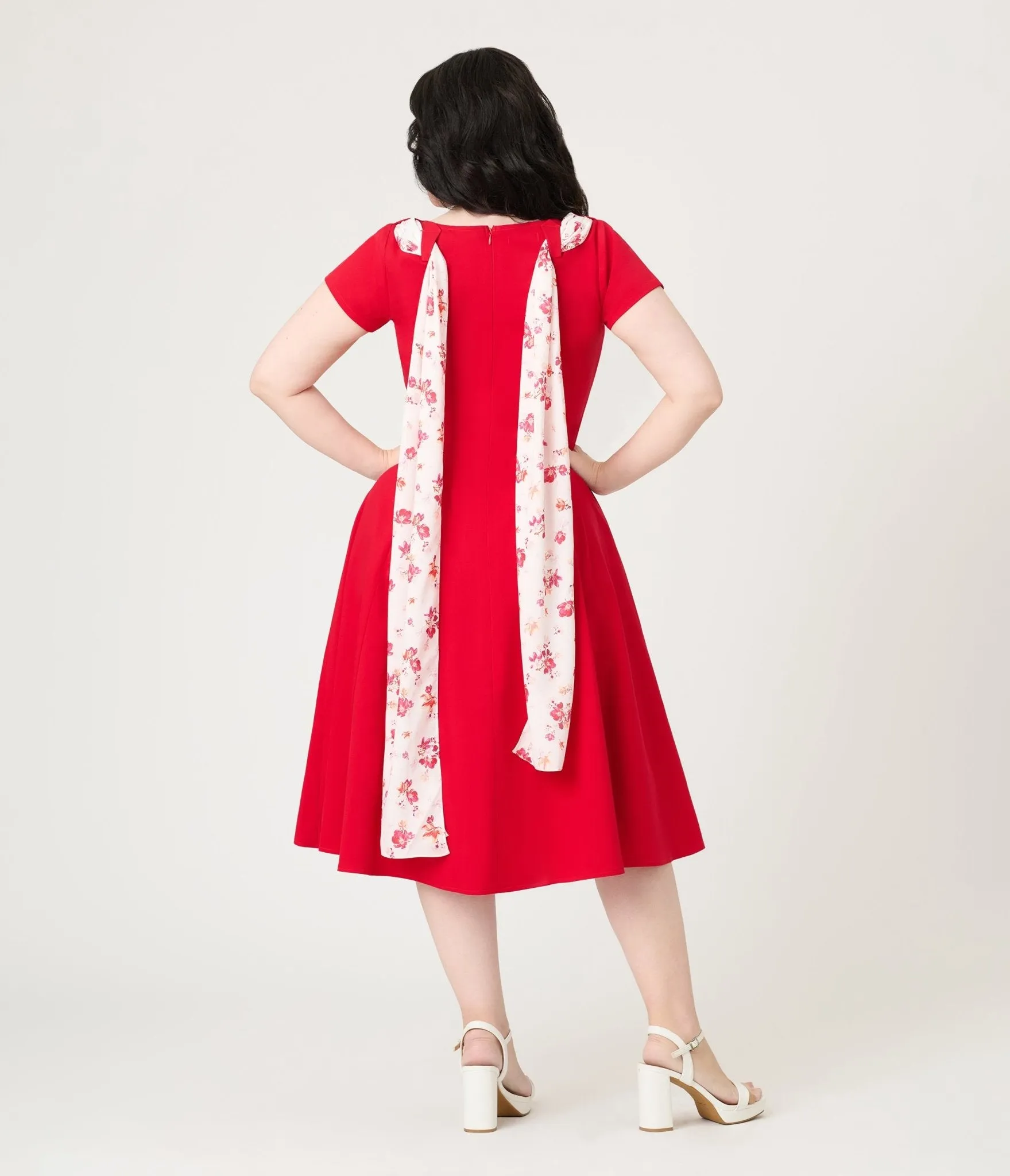 Heart My Closet 1950s Red Lucy Swing Dress Casual Everyday Look