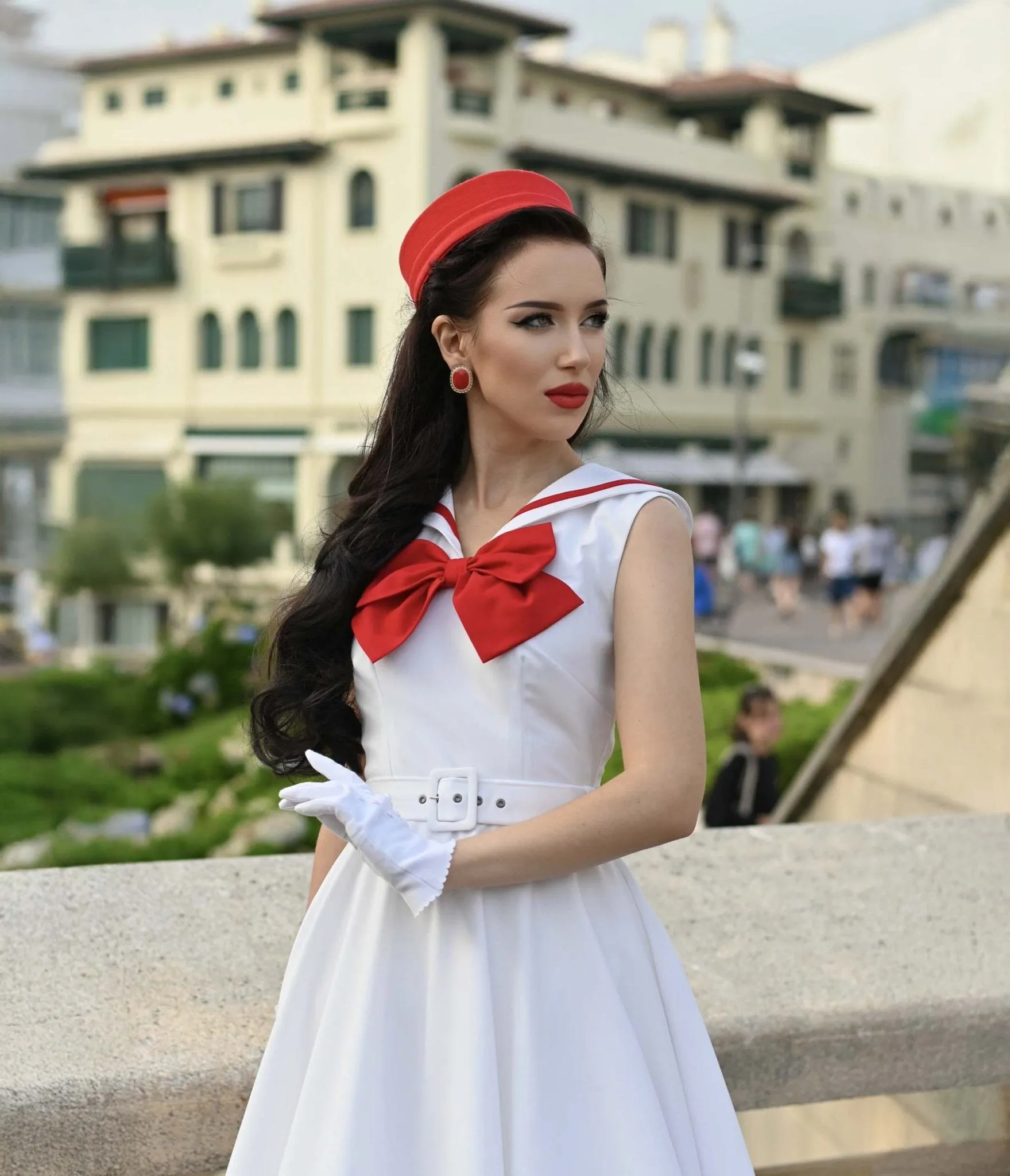 Heart My Closet 1950s Sailor Swing Dress Casual Everyday Look