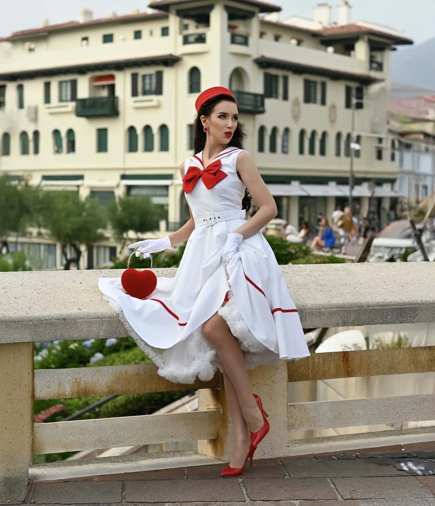 Heart My Closet 1950s Sailor Swing Dress Casual Everyday Look